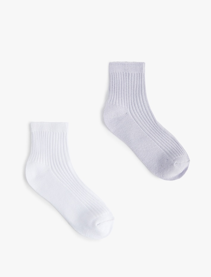 Kız Çocuk Pamuklu 2'li Soket Çorap Seti