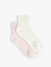 Pamuklu 2'li Soket Çorap Seti