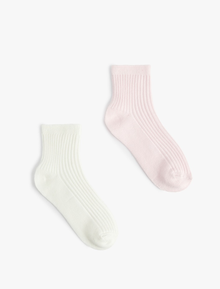 Kız Çocuk Pamuklu 2'li Soket Çorap Seti