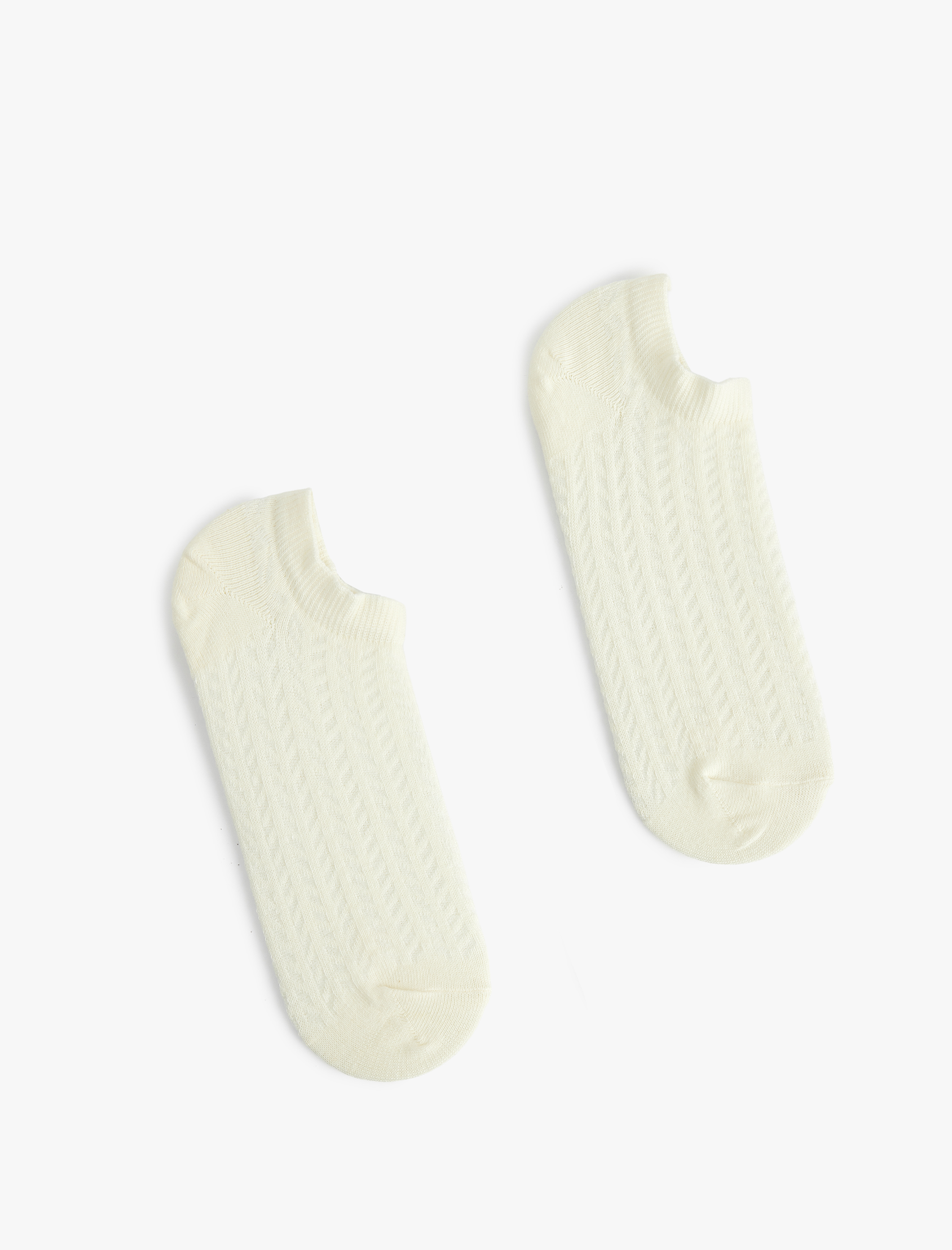  Kadın 2'li Pamuklu Dokulu Görünmez Çorap Seti