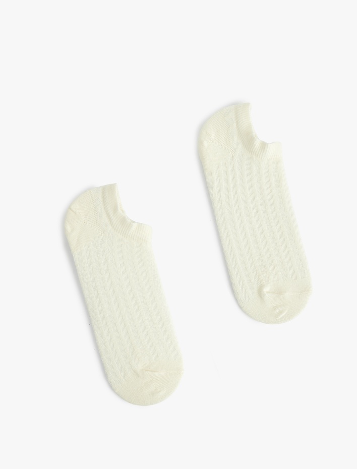 Kadın 2'li Pamuklu Dokulu Görünmez Çorap Seti