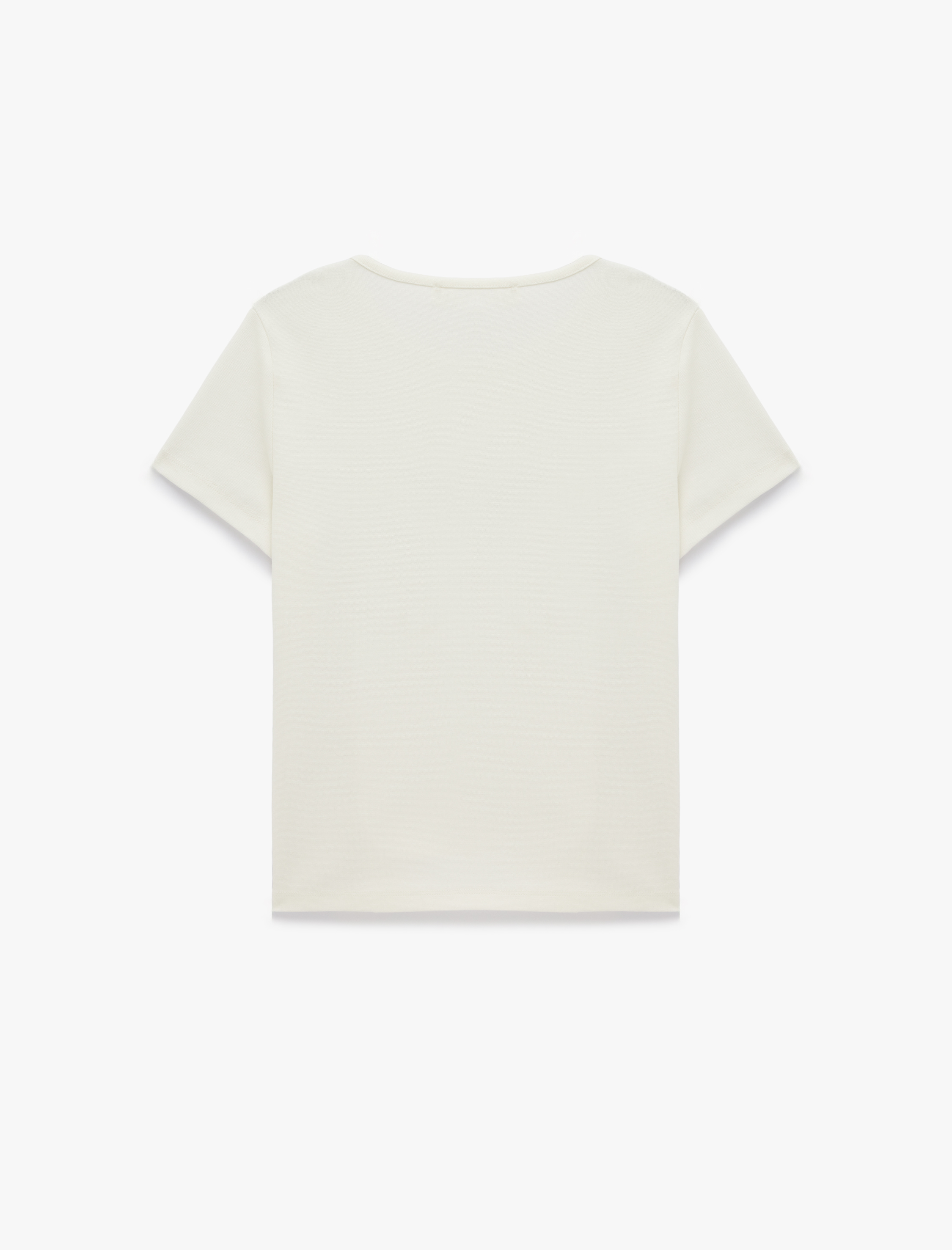   Slim Fit Pamuklu Kısa Kollu Bisiklet Yaka Melek Baskılı Tişört