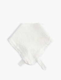 Pamuklu Brodeli Üçgen Bandana