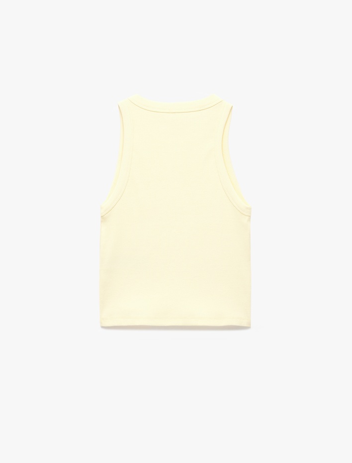  Slim Fit Kolsuz Halter Yaka Bluz