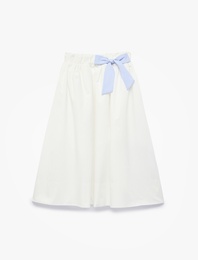 Pamuklu Fiyonk Detaylı A Kesim Etek