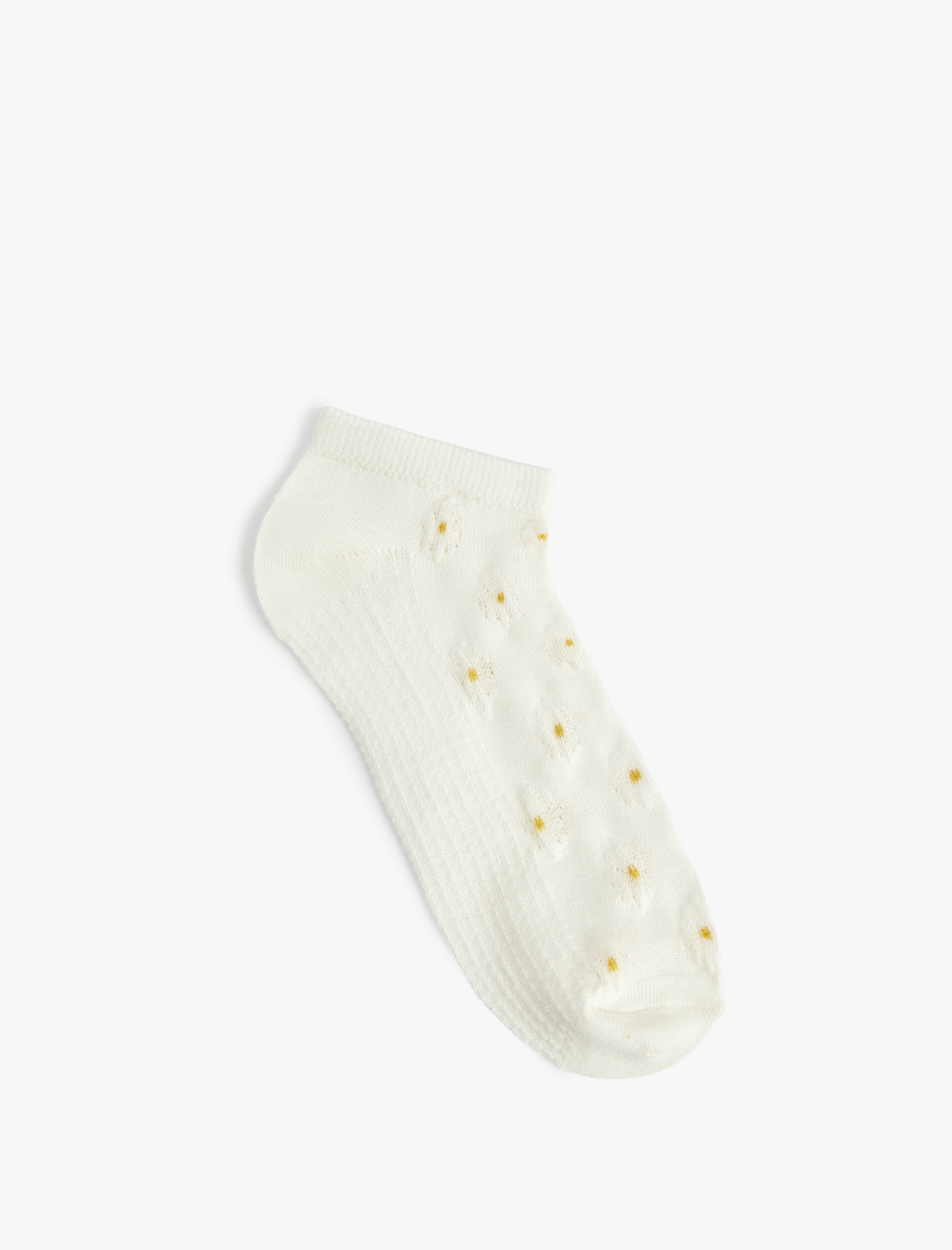  Kadın 2'li Pamuklu Çiçekli Patik Çorap Seti