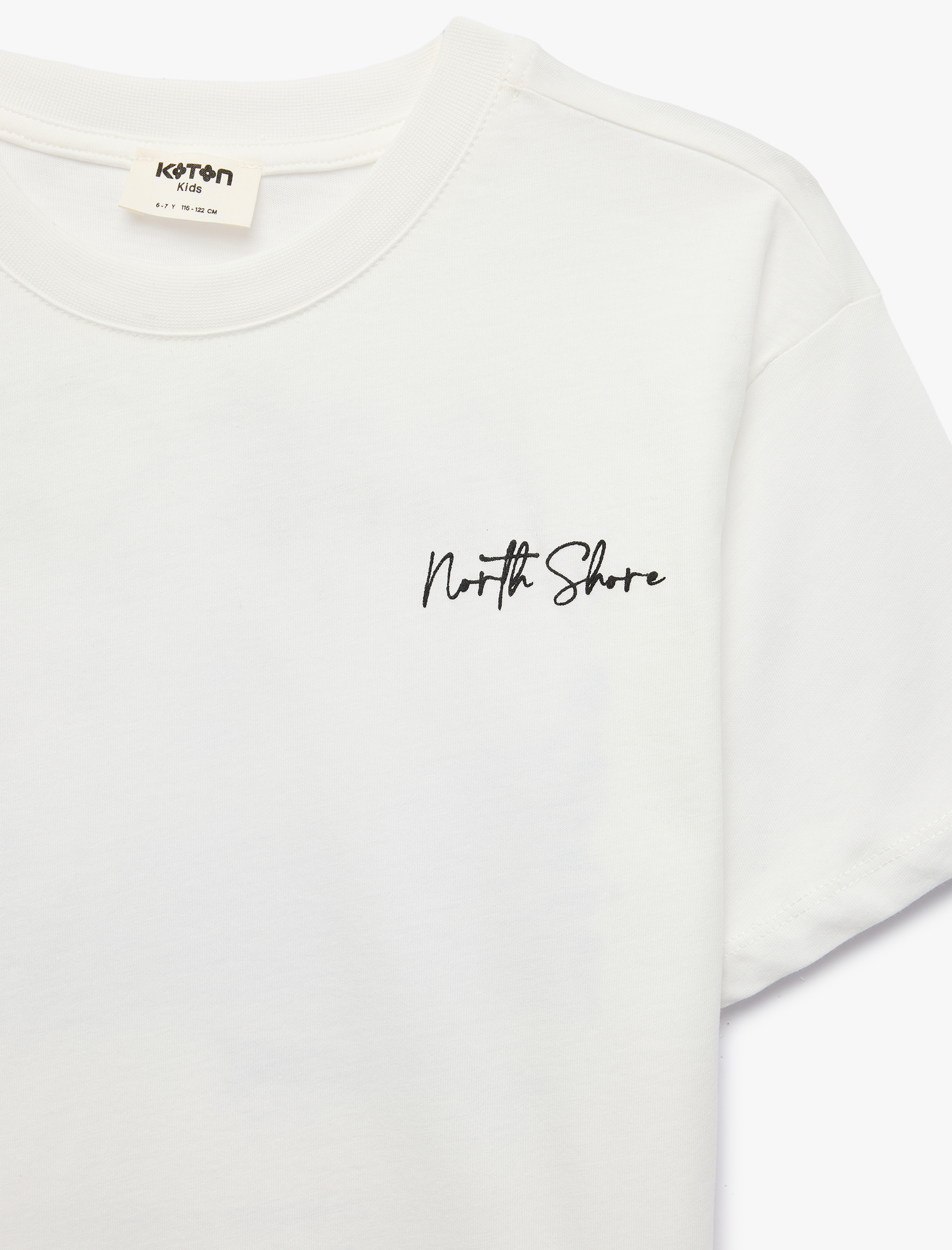  Erkek Çocuk Pamuklu Kısa Kollu Bisiklet Yaka Önü ve Arkası Baskılı Tişört