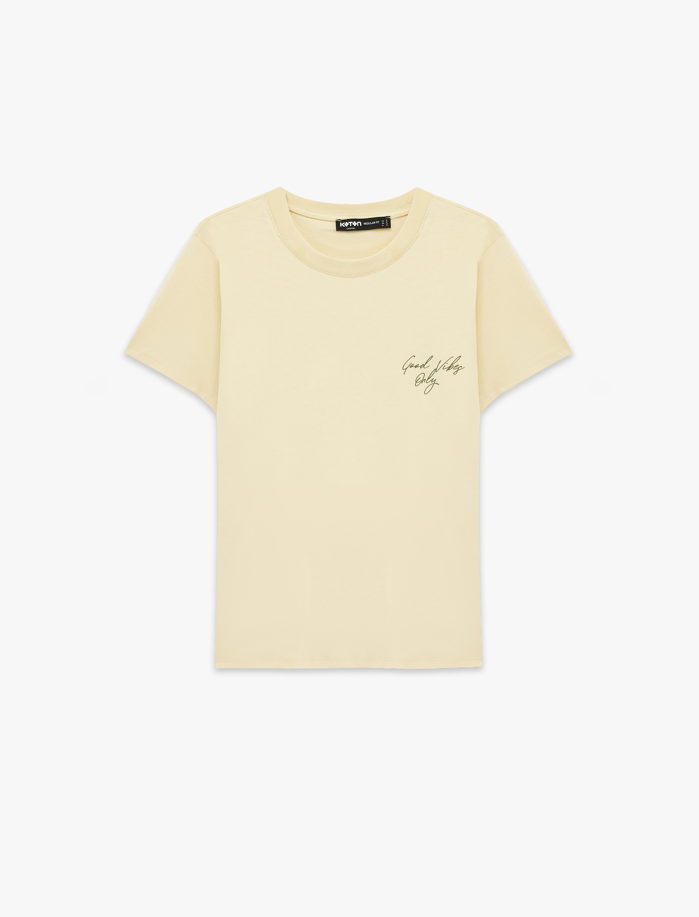   Pamuklu Regular Fit Kısa Kollu Bisiklet Yaka Baskılı Tişört