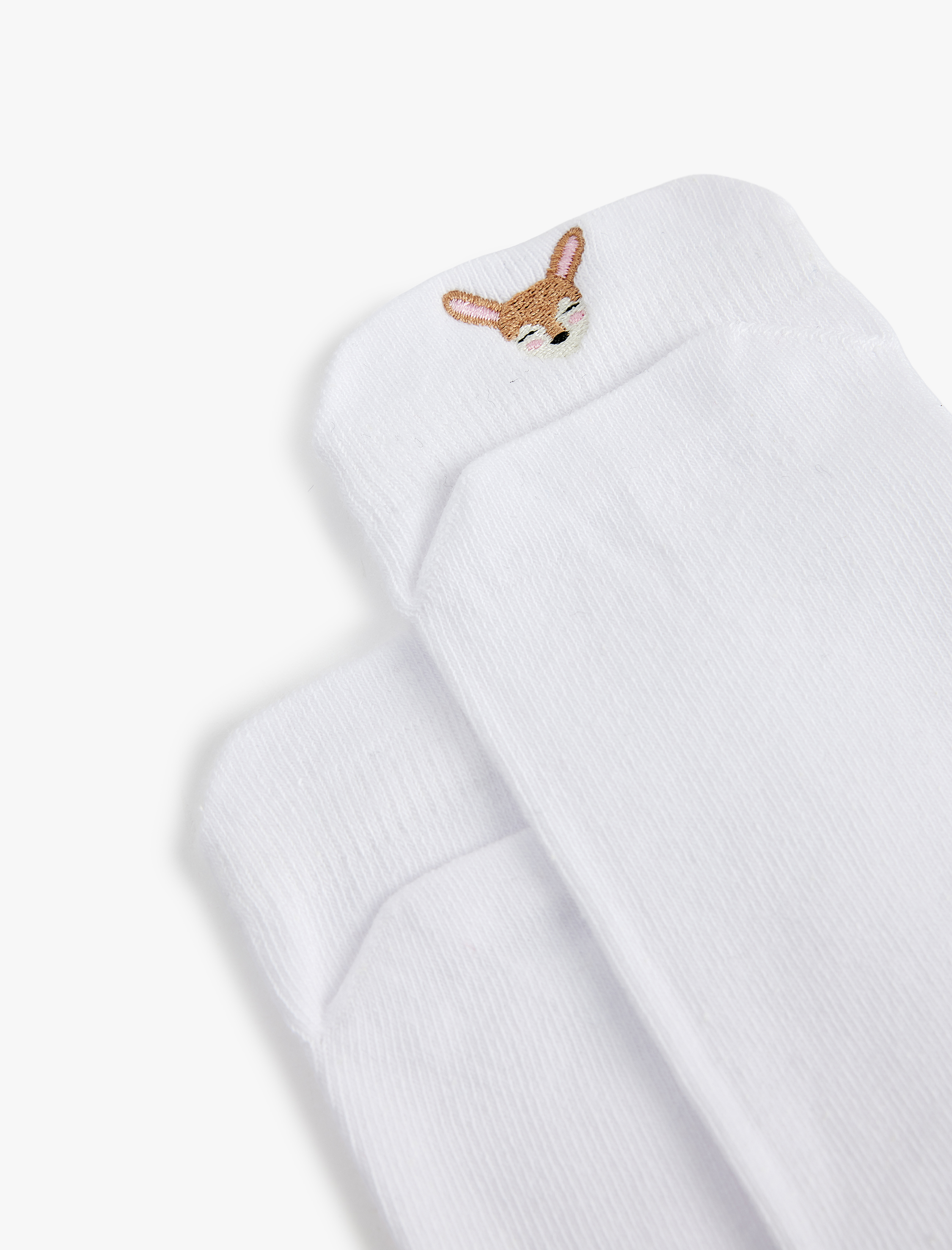  Kadın 2'li Pamuklu Hayvan Nakışlı Patik Çorap Seti