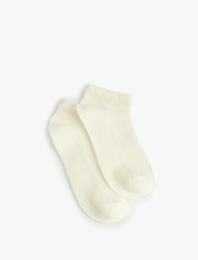 2'li Dokulu Pamuklu Patik Çorap Seti