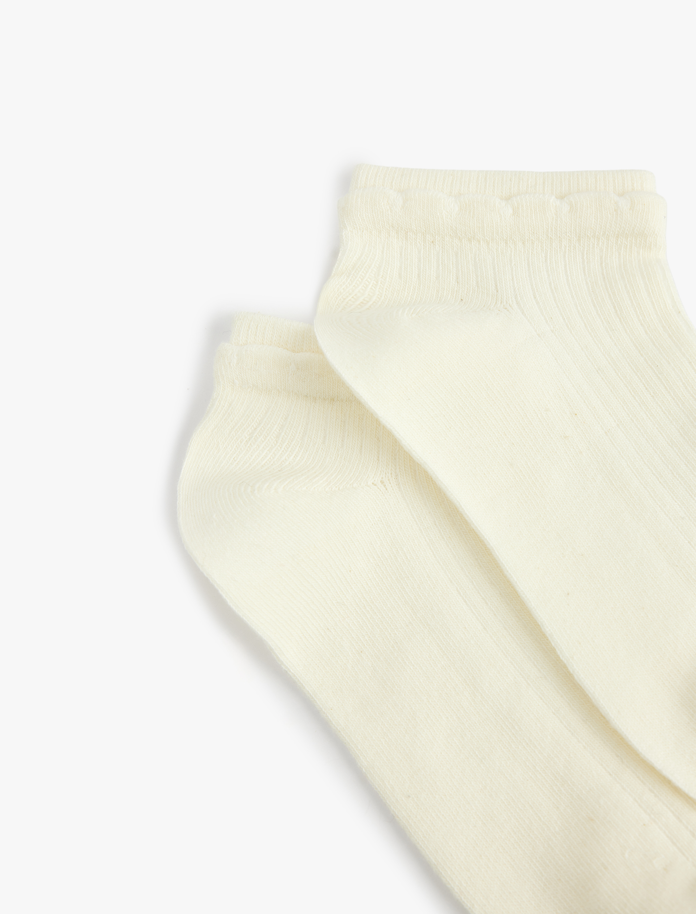  Kadın 2'li Dokulu Pamuklu Patik Çorap Seti