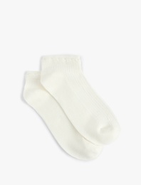 2'li Dokulu Pamuklu Patik Çorap Seti