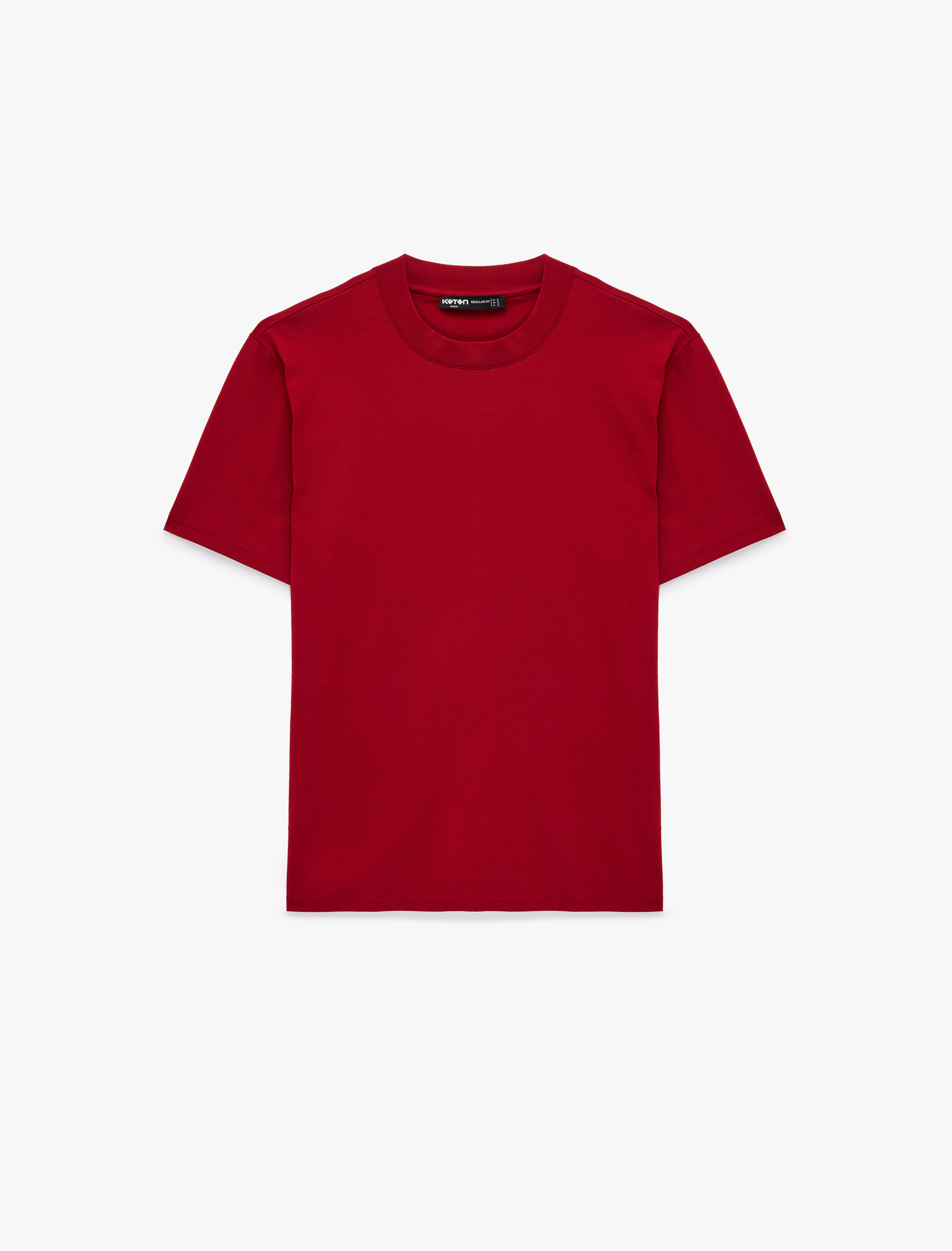   Regular Fit Bisiklet Yaka Pamuklu Basic Kısa Kollu Tişört