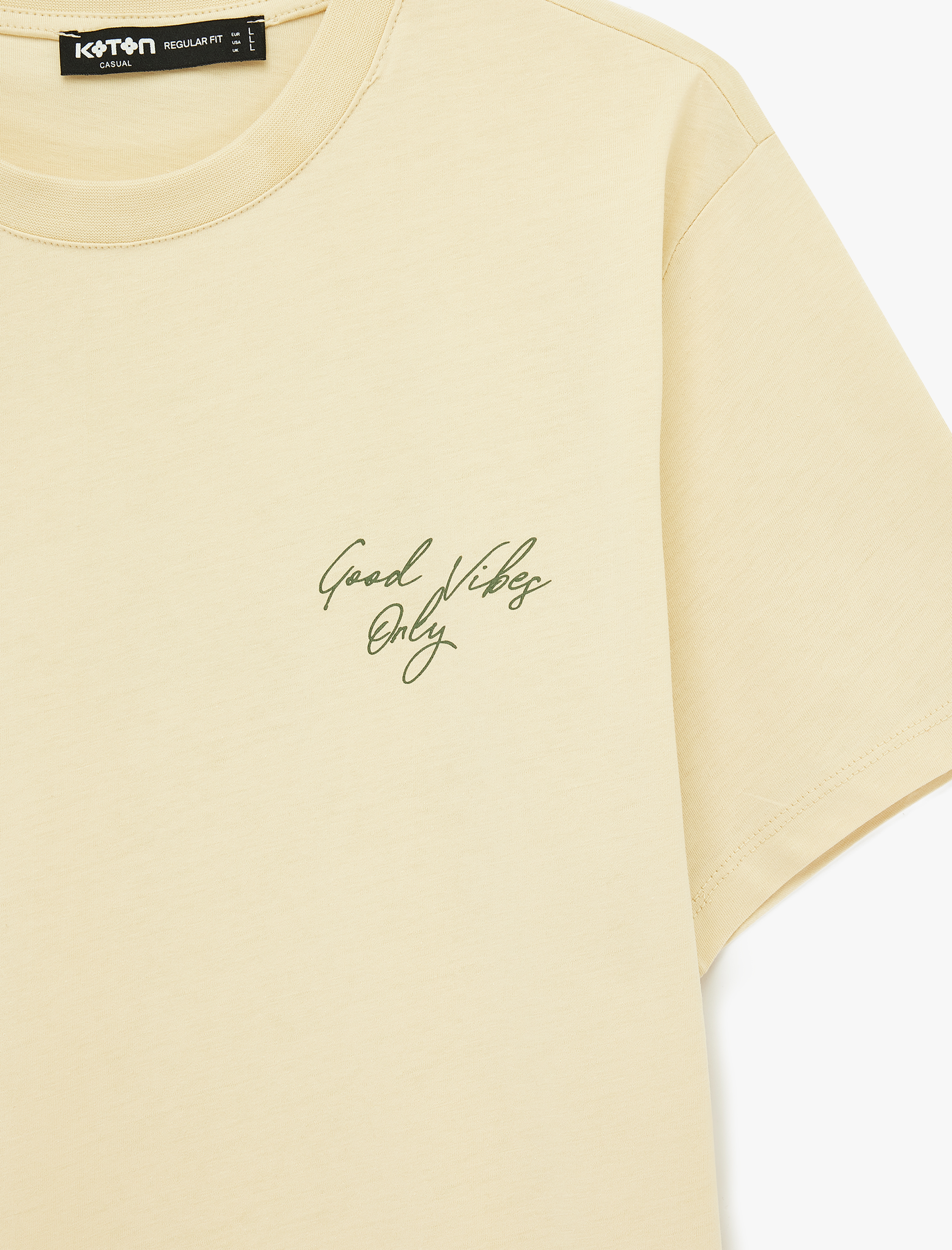   Pamuklu Regular Fit Kısa Kollu Bisiklet Yaka Baskılı Tişört