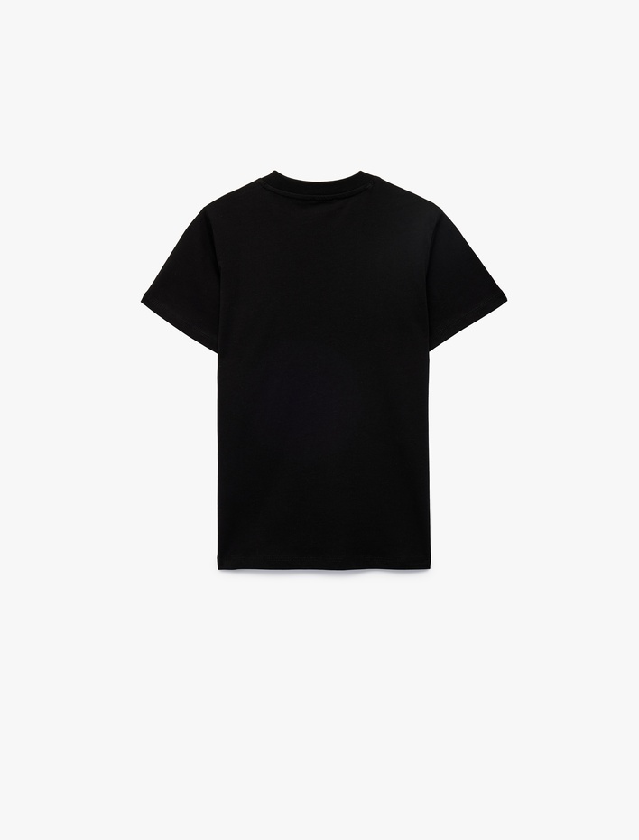 Erkek Çocuk Baskılı Kısa Kollu Bisiklet Yaka Pamuklu Tişört