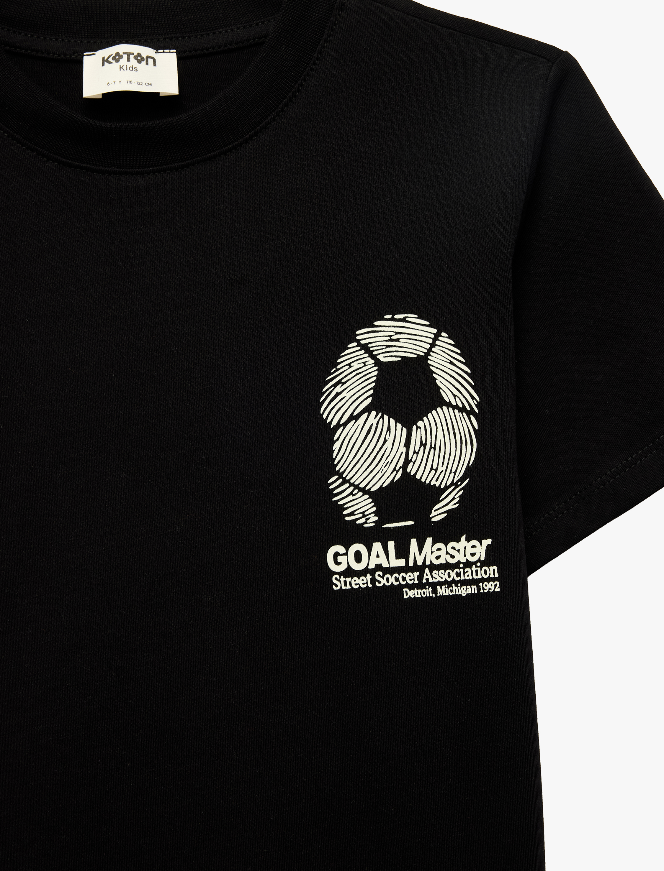  Erkek Çocuk Baskılı Kısa Kollu Bisiklet Yaka Pamuklu Tişört