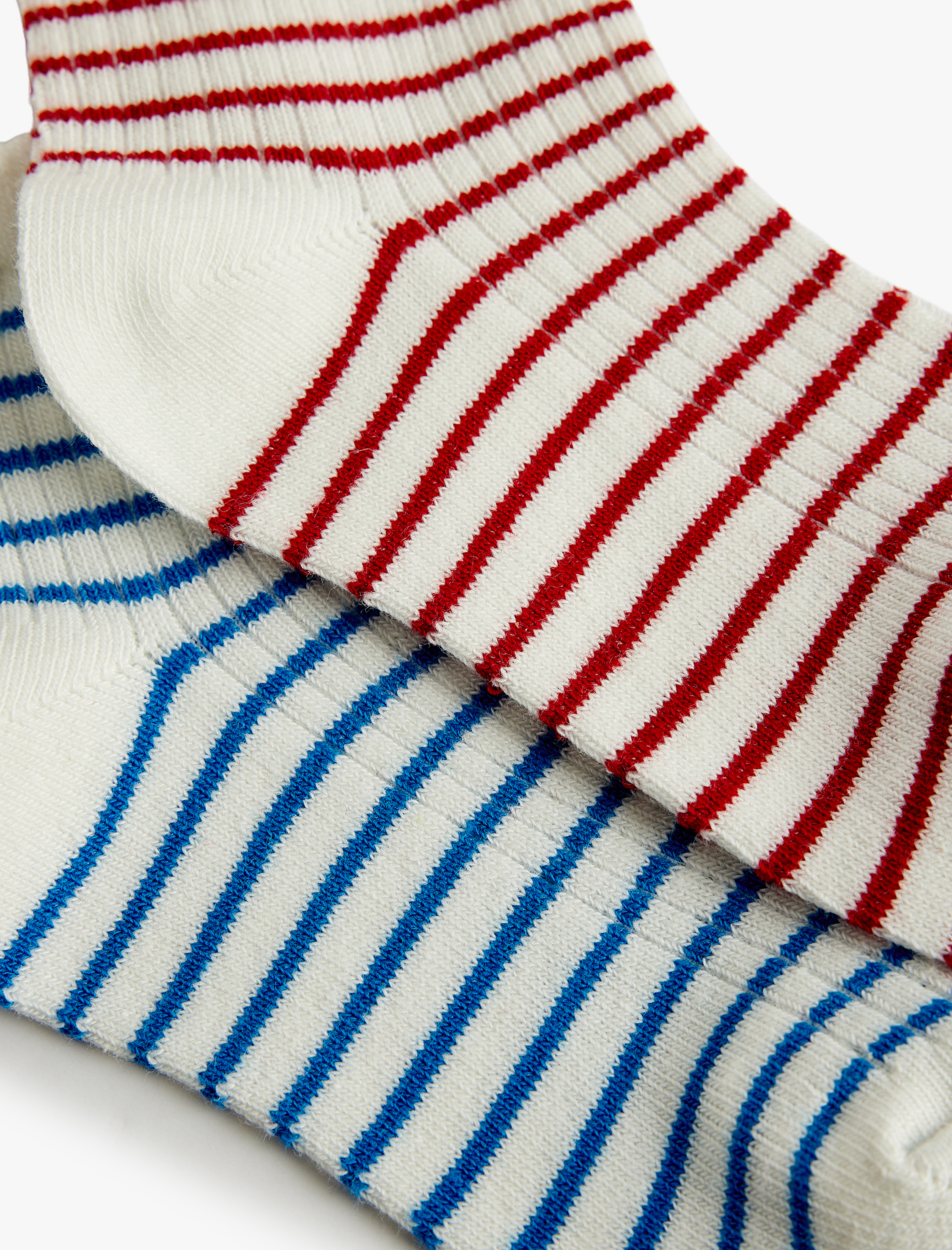  Kız Çocuk Pamuklu 2'li Çizgili  Çorap Seti