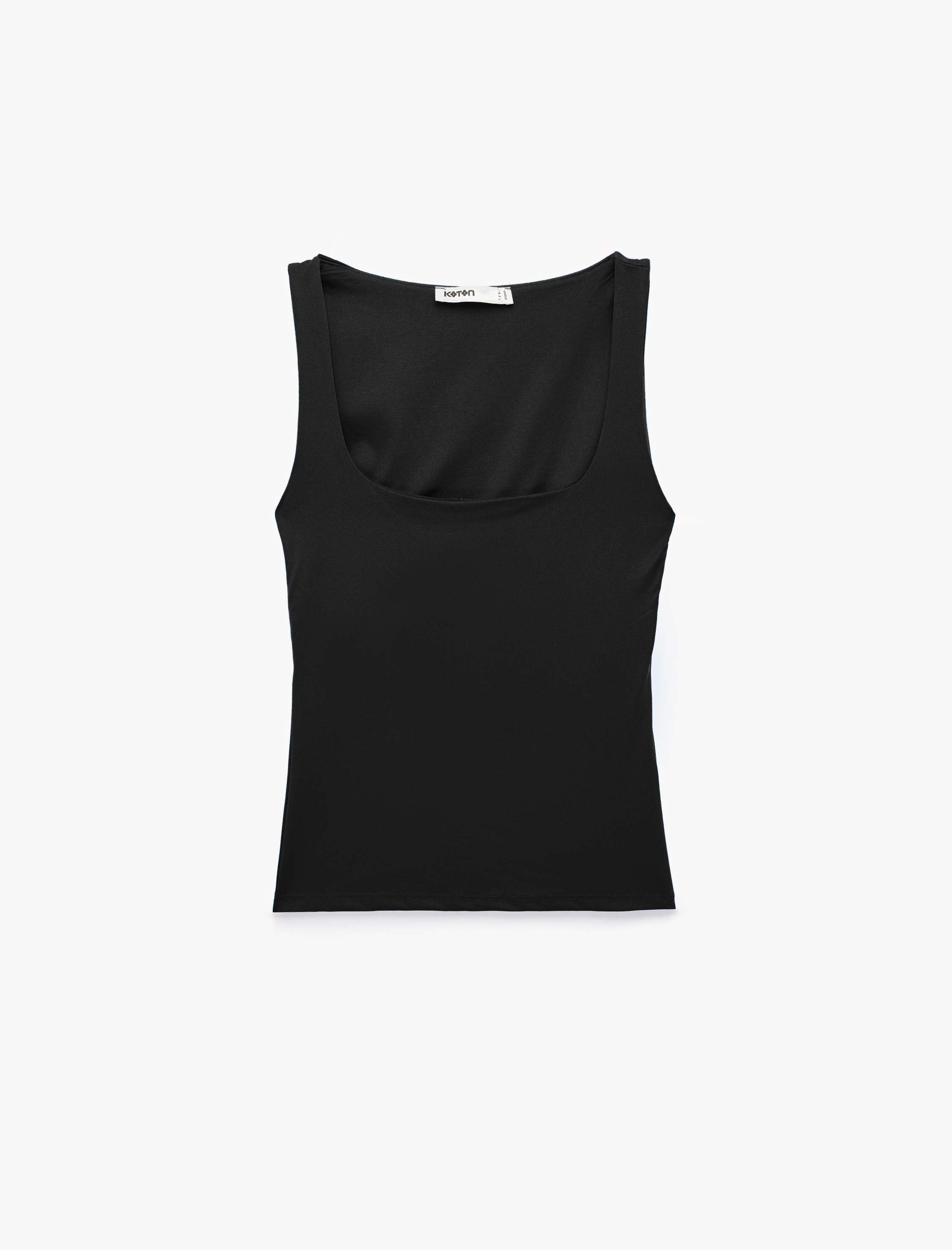   Slim Fit Yuvarlak Yaka Kolsuz Top