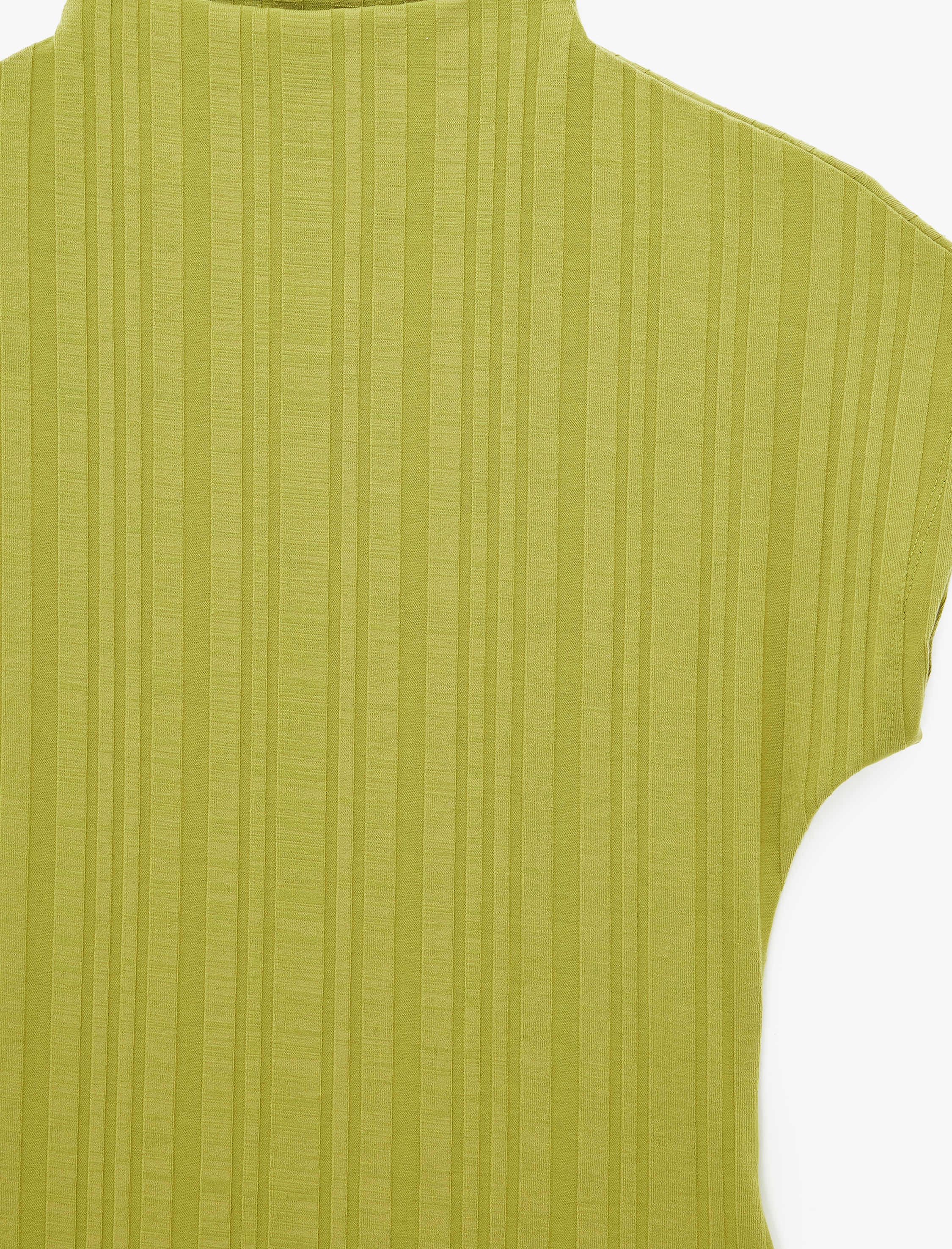   Pamuklu Kaşkorse Kumaş Slim Fit Kap Kol Dik Yaka Bluz