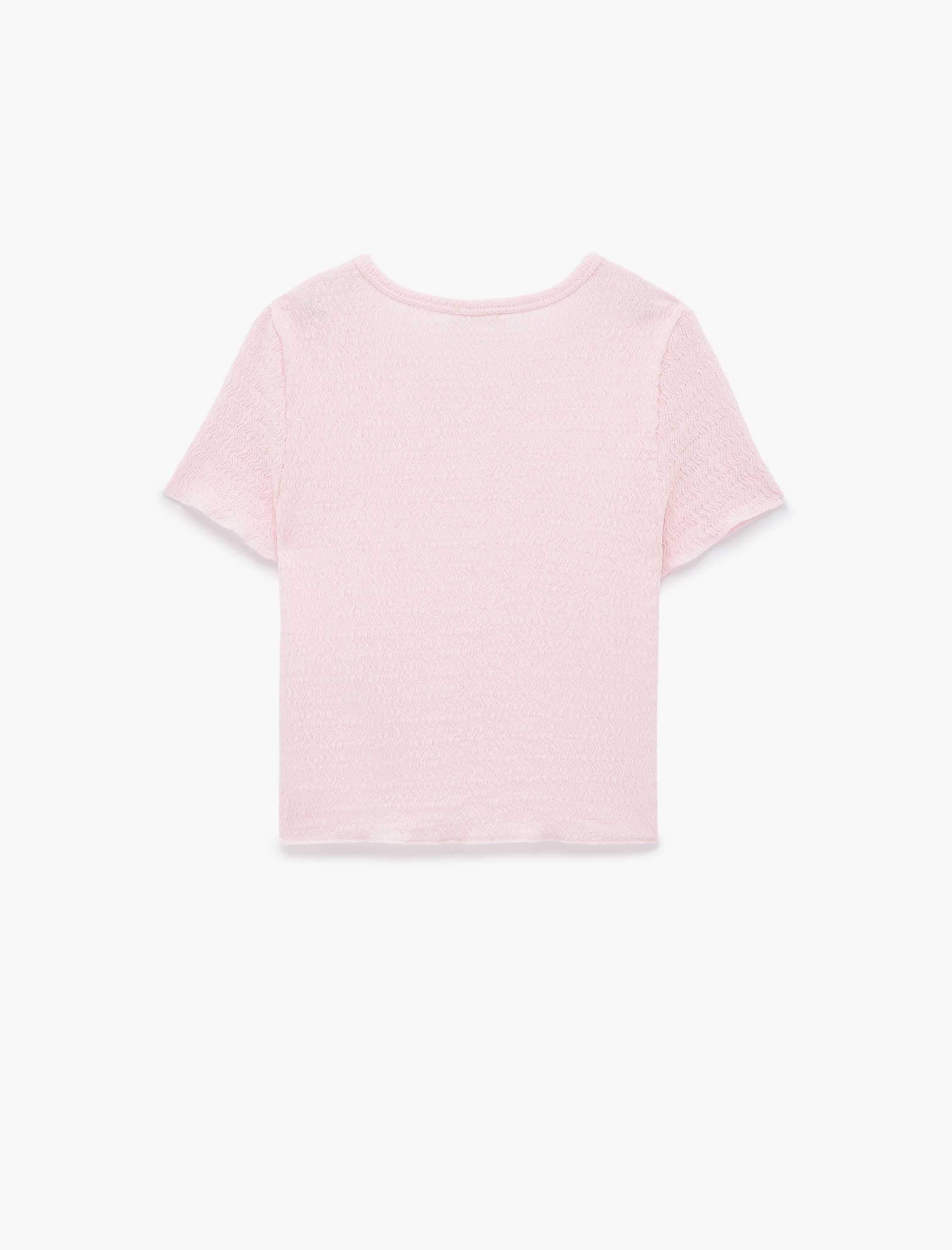  Kız Çocuk Kısa Kollu Viskon Karışımlı Bisiklet Yaka Slim Fit Bluz