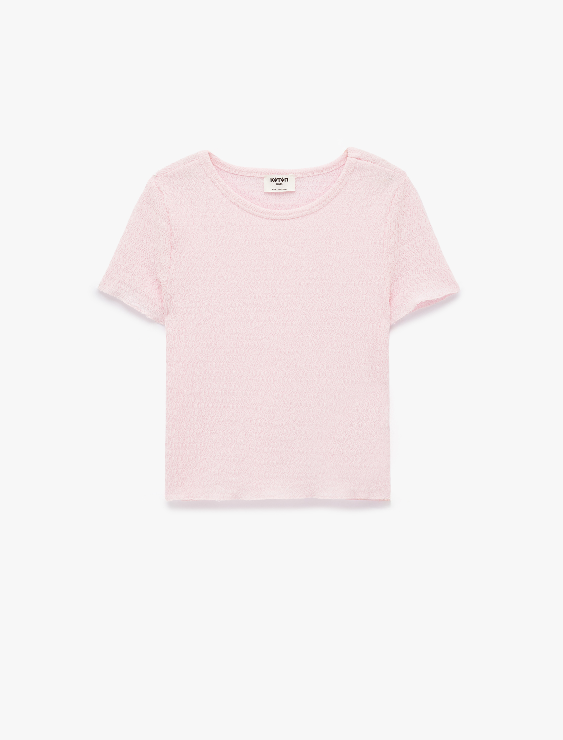  Kız Çocuk Kısa Kollu Viskon Karışımlı Bisiklet Yaka Slim Fit Bluz