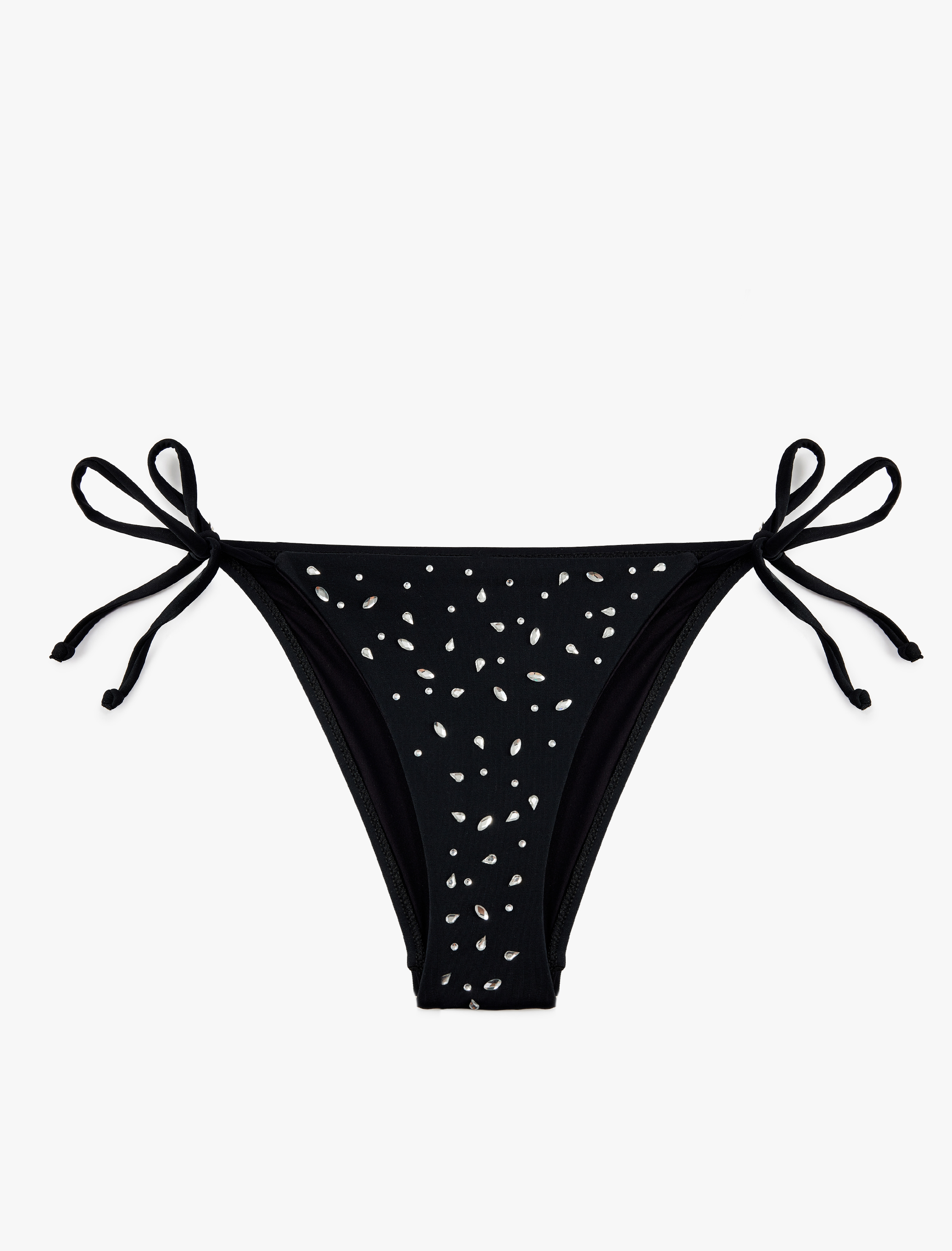   Taş Detaylı Yanları İpli Bikini Altı