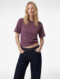 Modal Kumaş Slim Fit Kısa Kollu Bisiklet Yaka Tişört