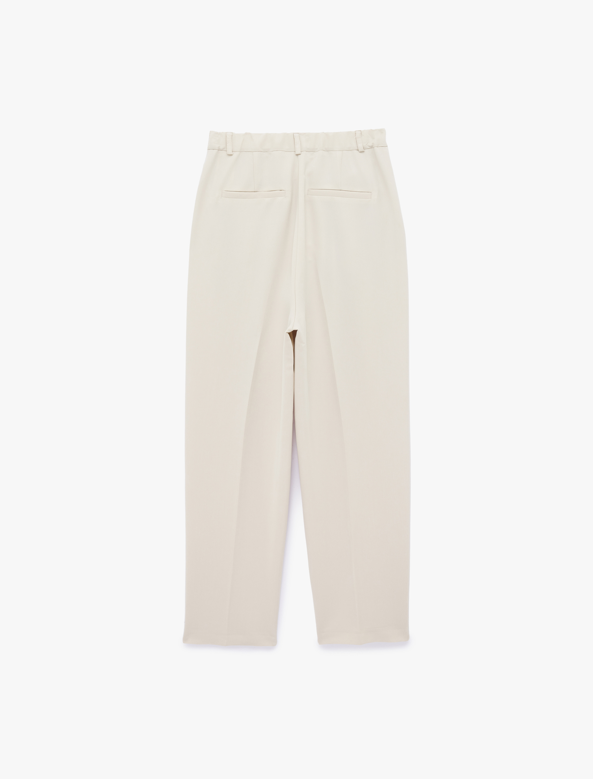   Yüksek Bel Pileli Cepli Modal Karışımlı Havuç Pantolon