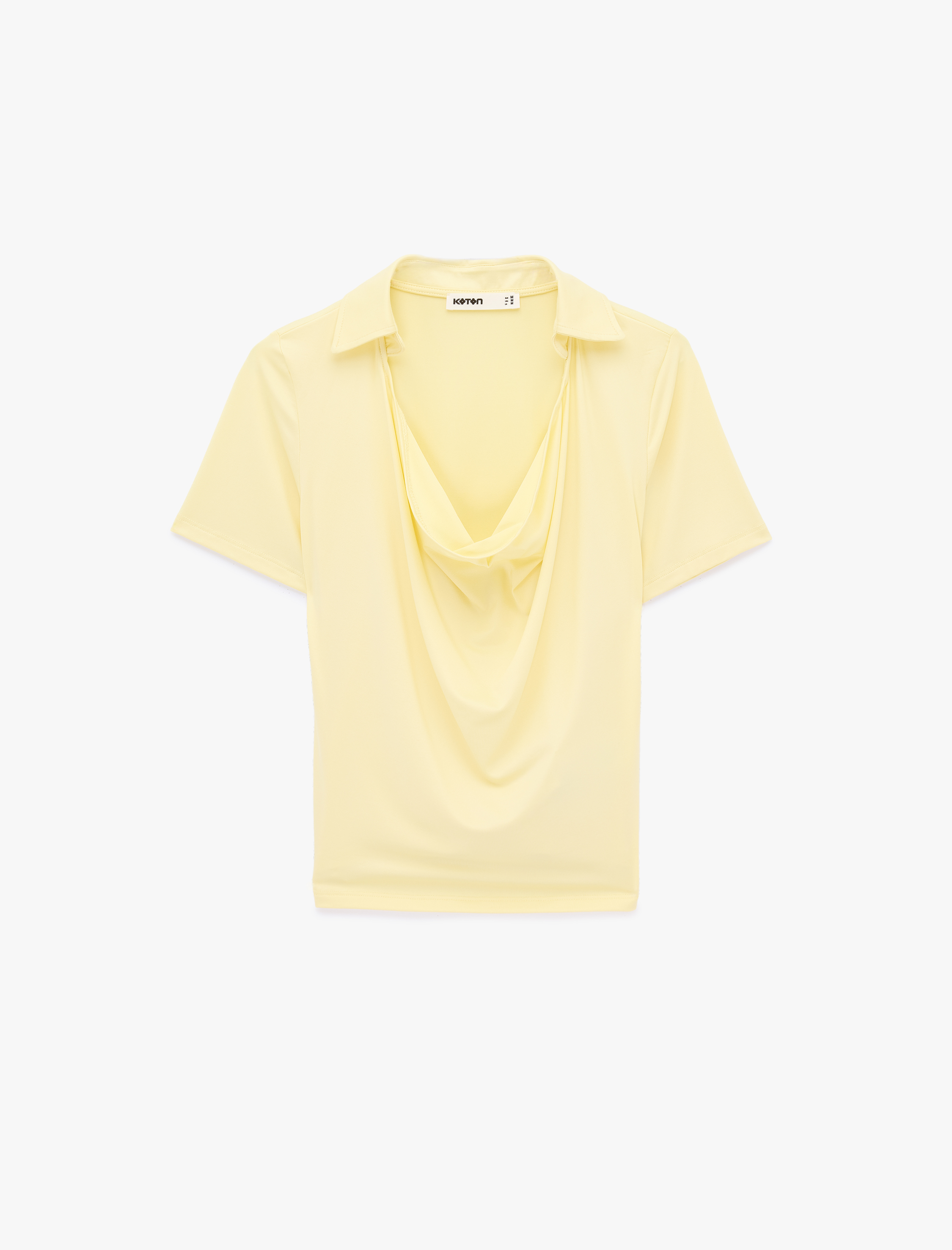   Slim Fit Polo Degaje Yaka Kısa Kollu Bluz