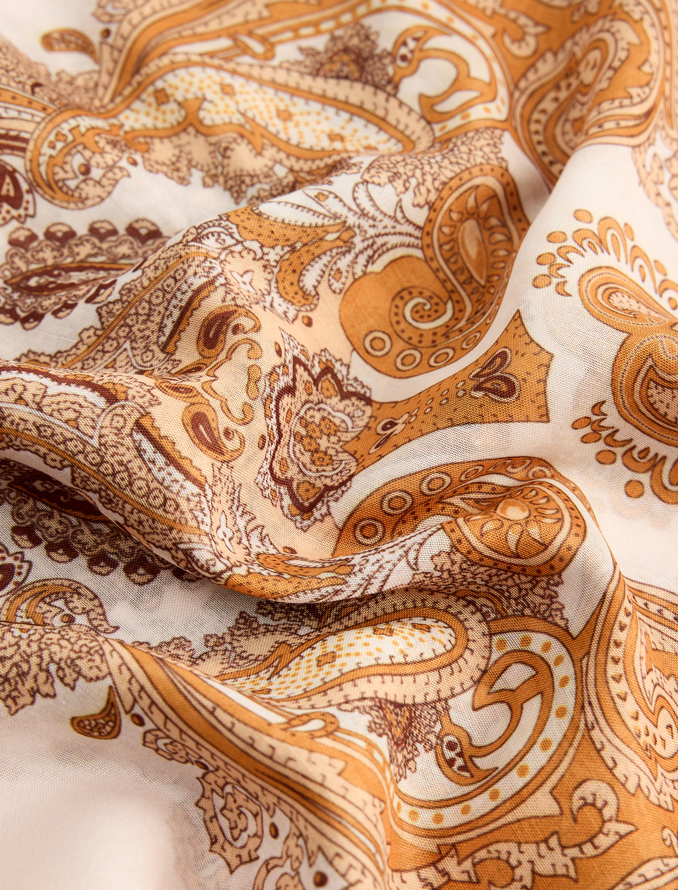  Kadın Şal Desenli Kare Saten Fular