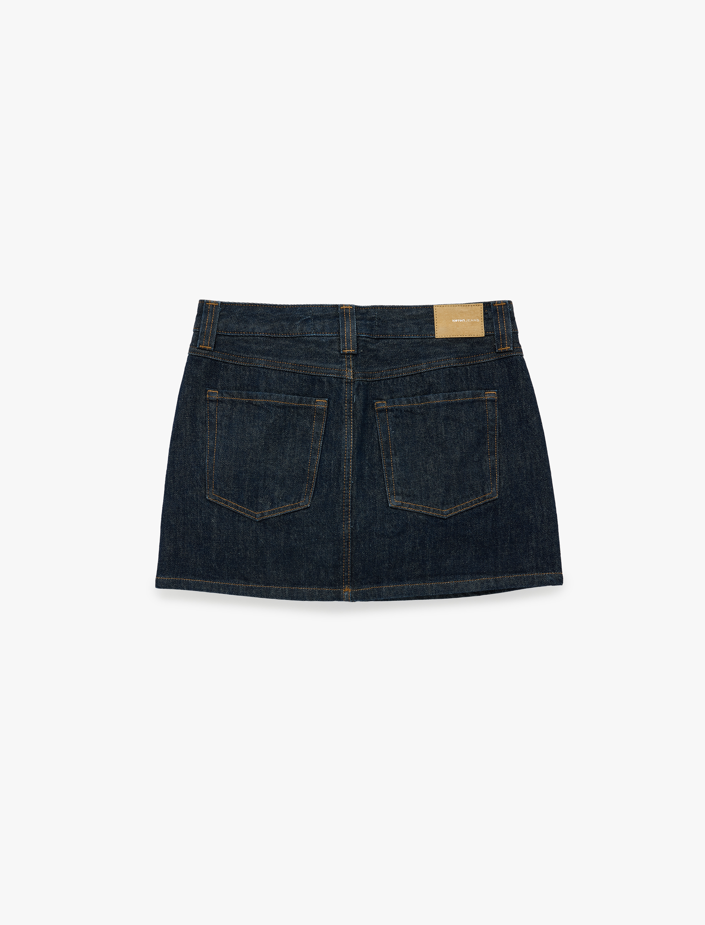   Pamuklu Normal Bel Düğmeli Cepli Mini Denim Şort Etek