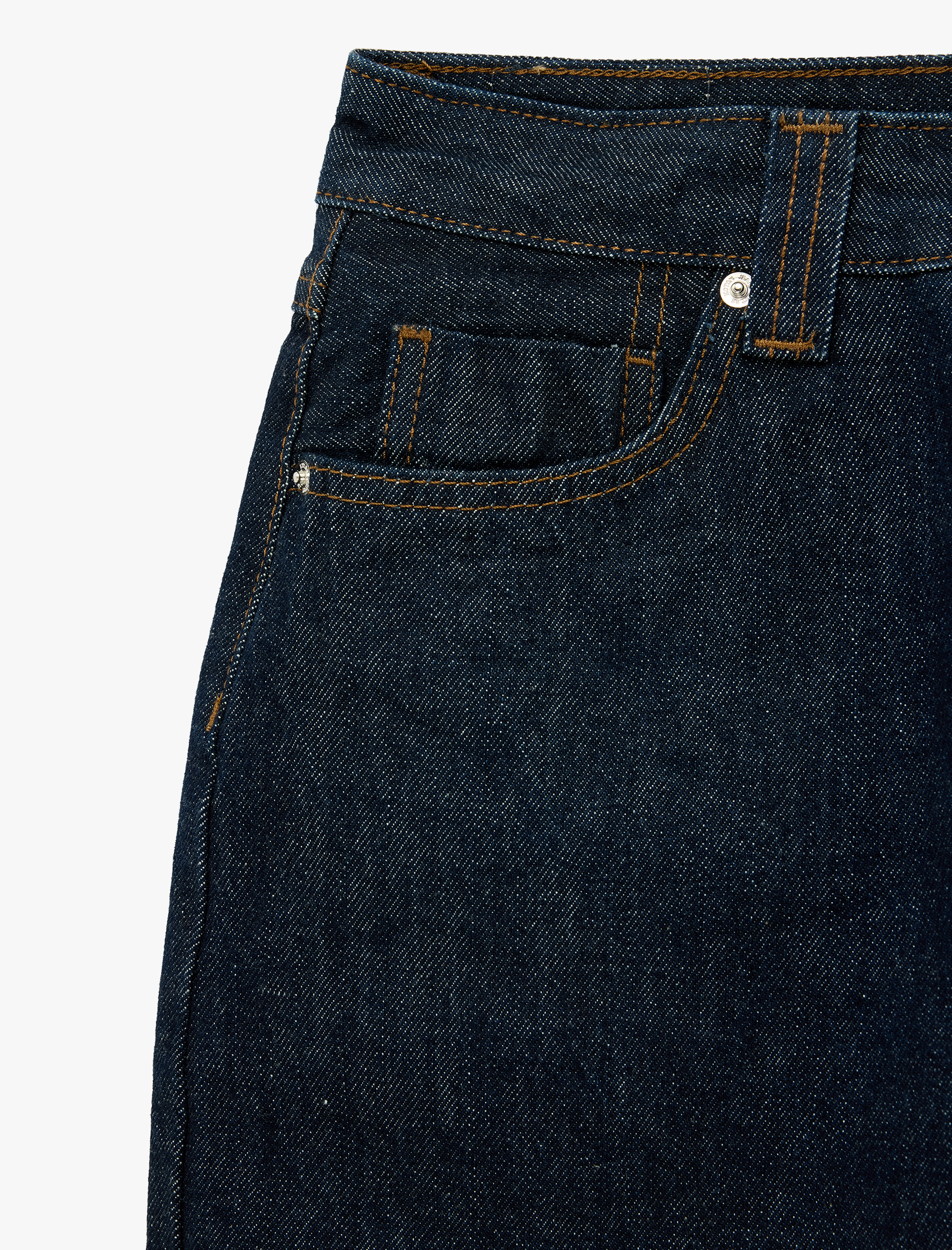   Pamuklu Normal Bel Düğmeli Cepli Mini Denim Şort Etek