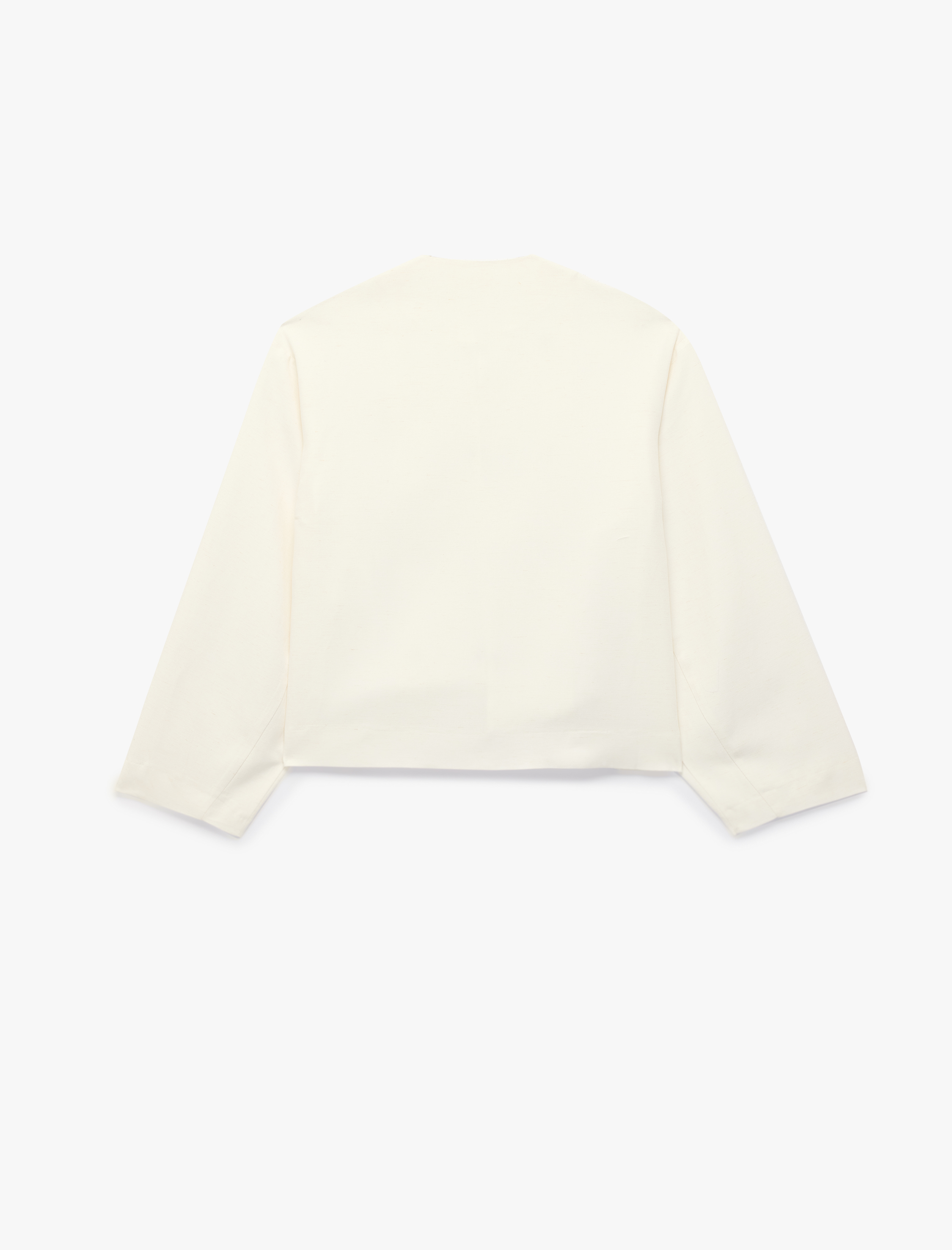   Uzun Kollu Bisiklet Yaka Düğmeli Military Ceket