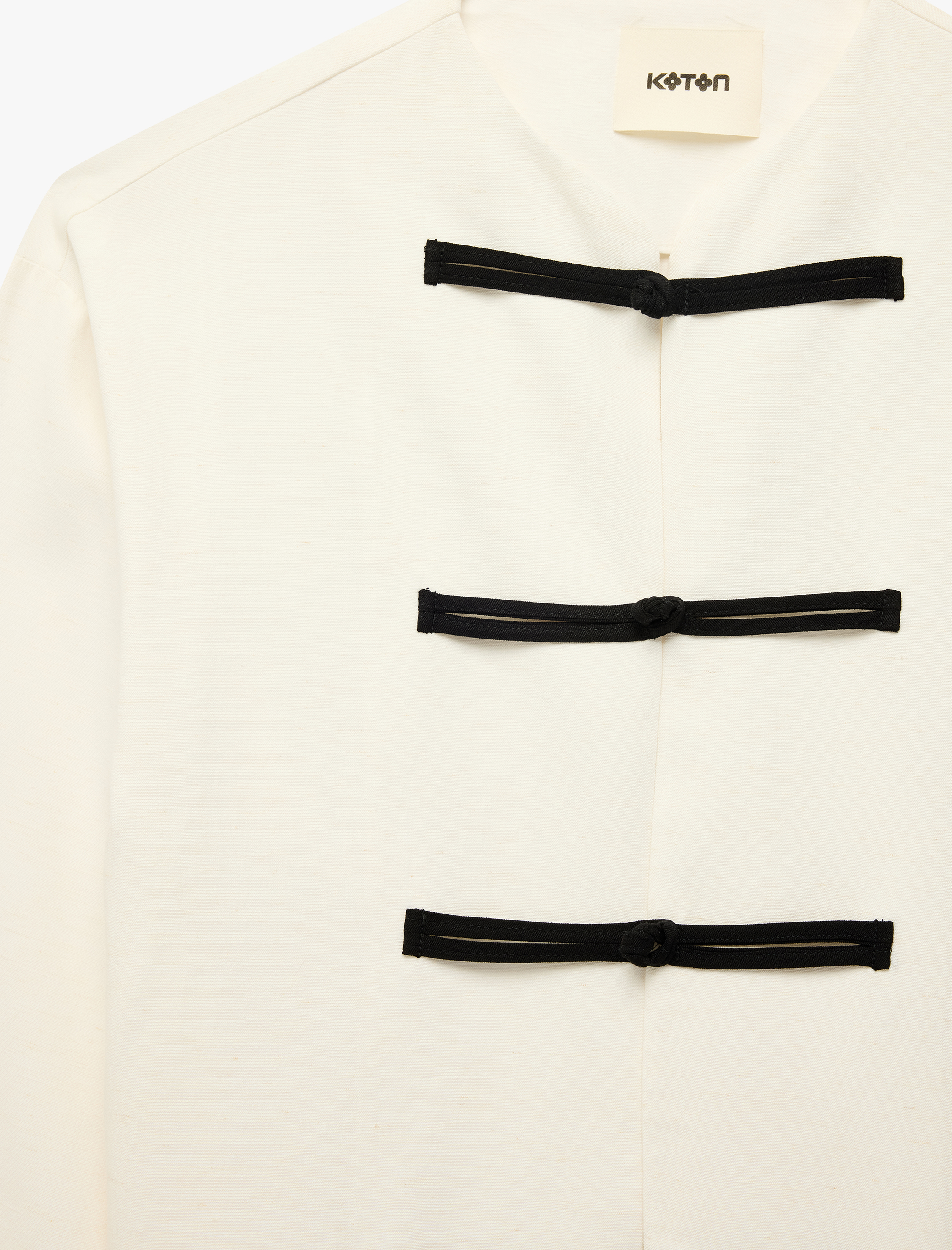   Uzun Kollu Bisiklet Yaka Düğmeli Military Ceket