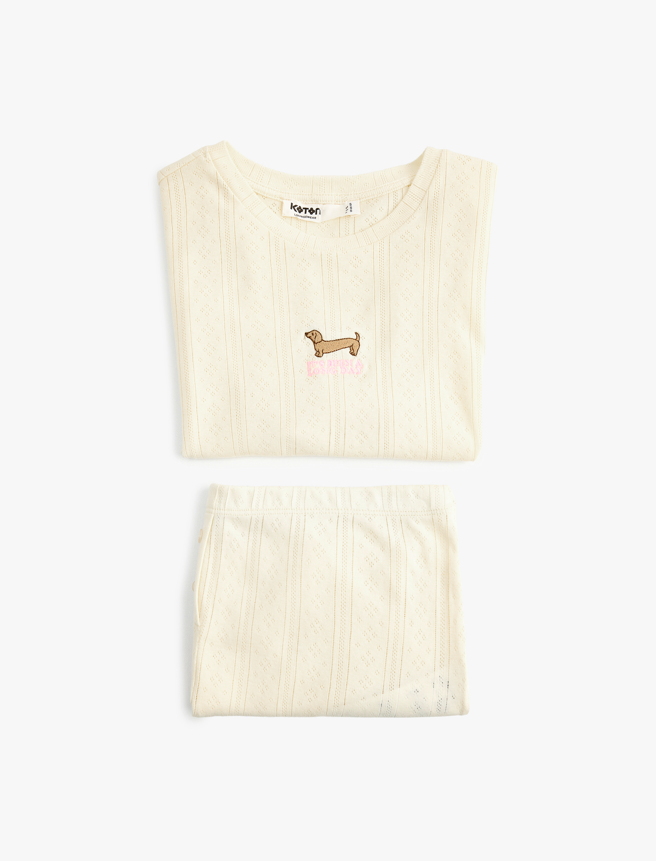   Kısa Kollu Pamuklu Şortlu Pijama Takımı