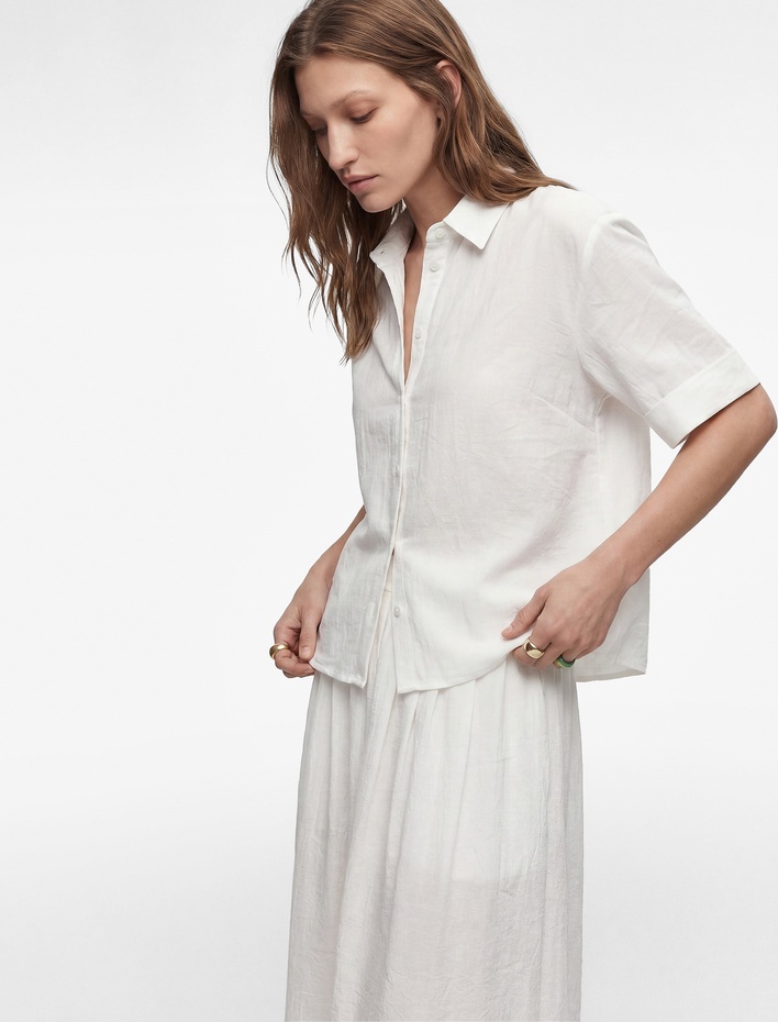  Viskon Kumaş Floral Dokulu Yırtmaç Detaylı Pileli Midi Kloş Etek