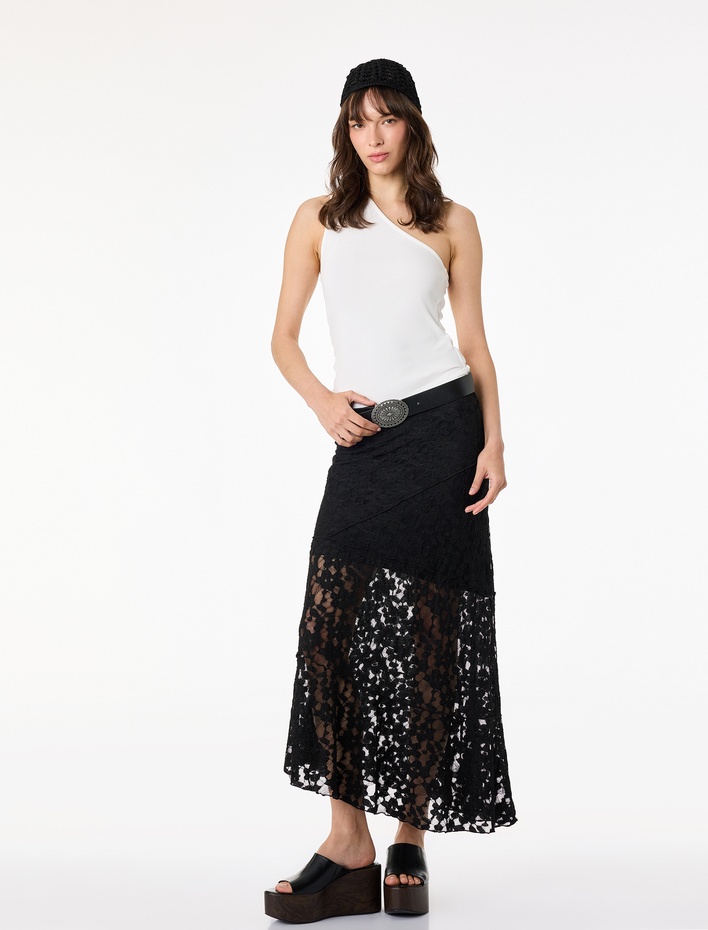  Pamuklu Kaşkorse Tek Omuz Kolsuz Bluz