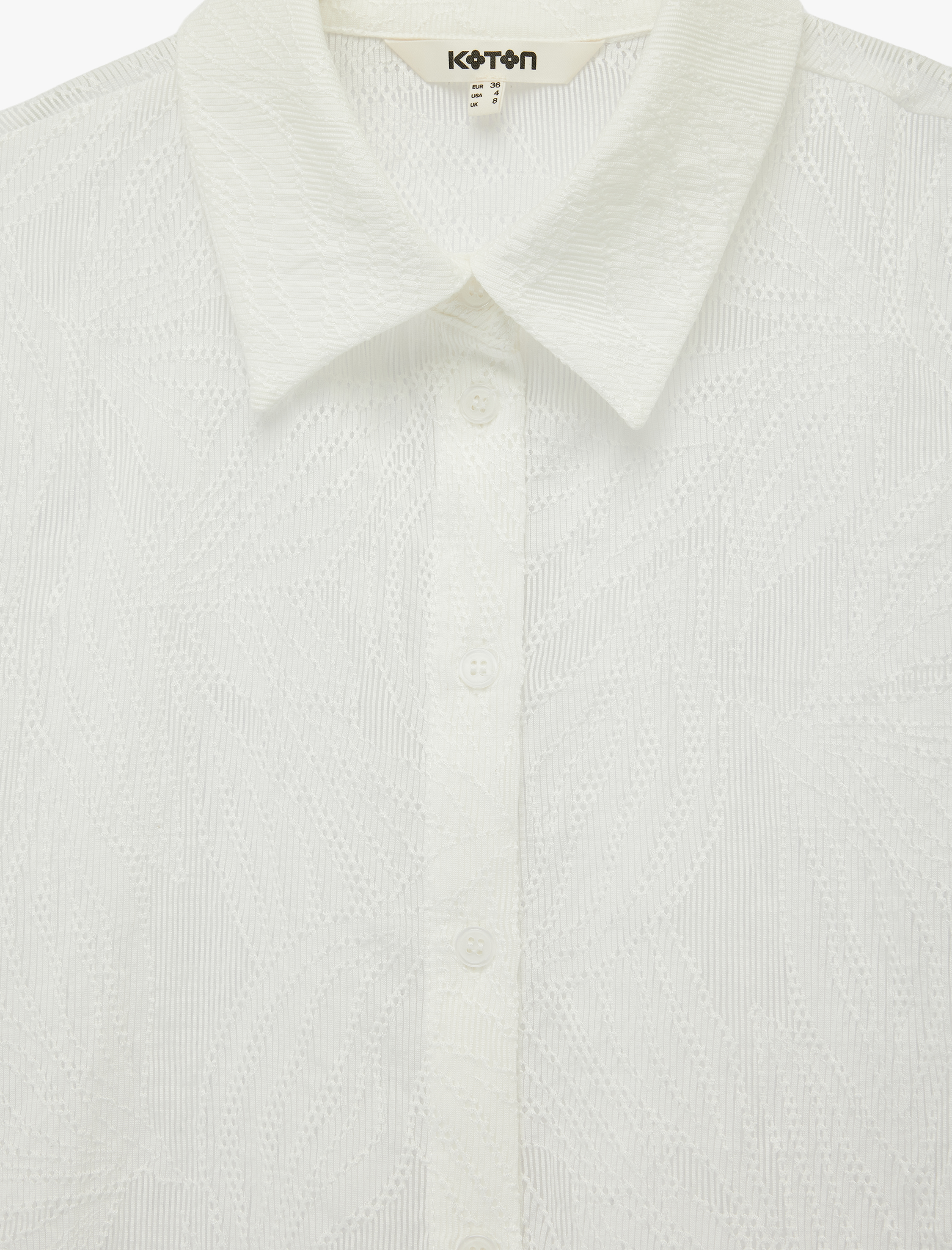   Viskon Karışımlı Yarı Transparan Klasik Yaka Kısa Kollu Gömlek