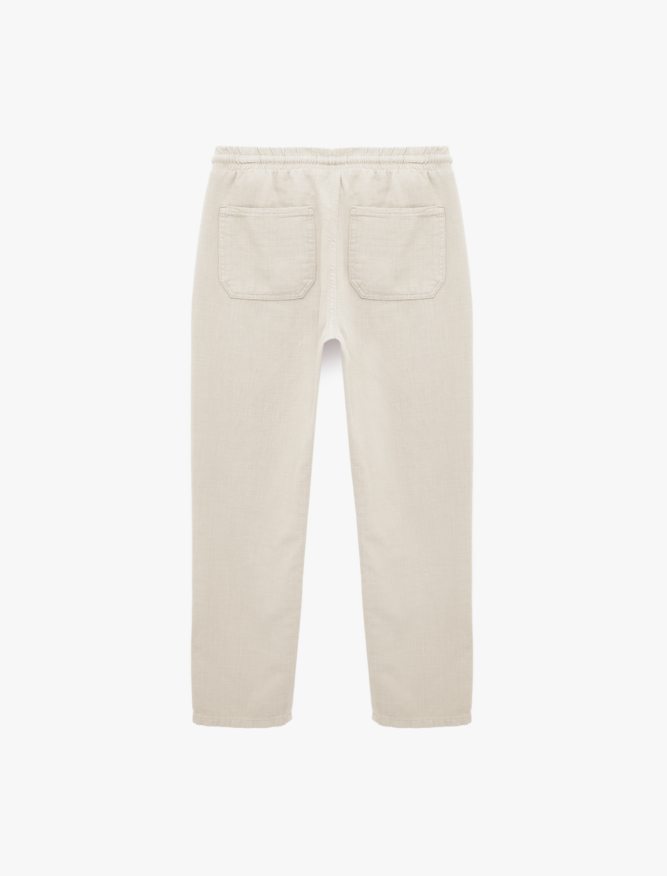   Regular Fit Pamuklu Cepli Beli Bağcıklı Pantolon