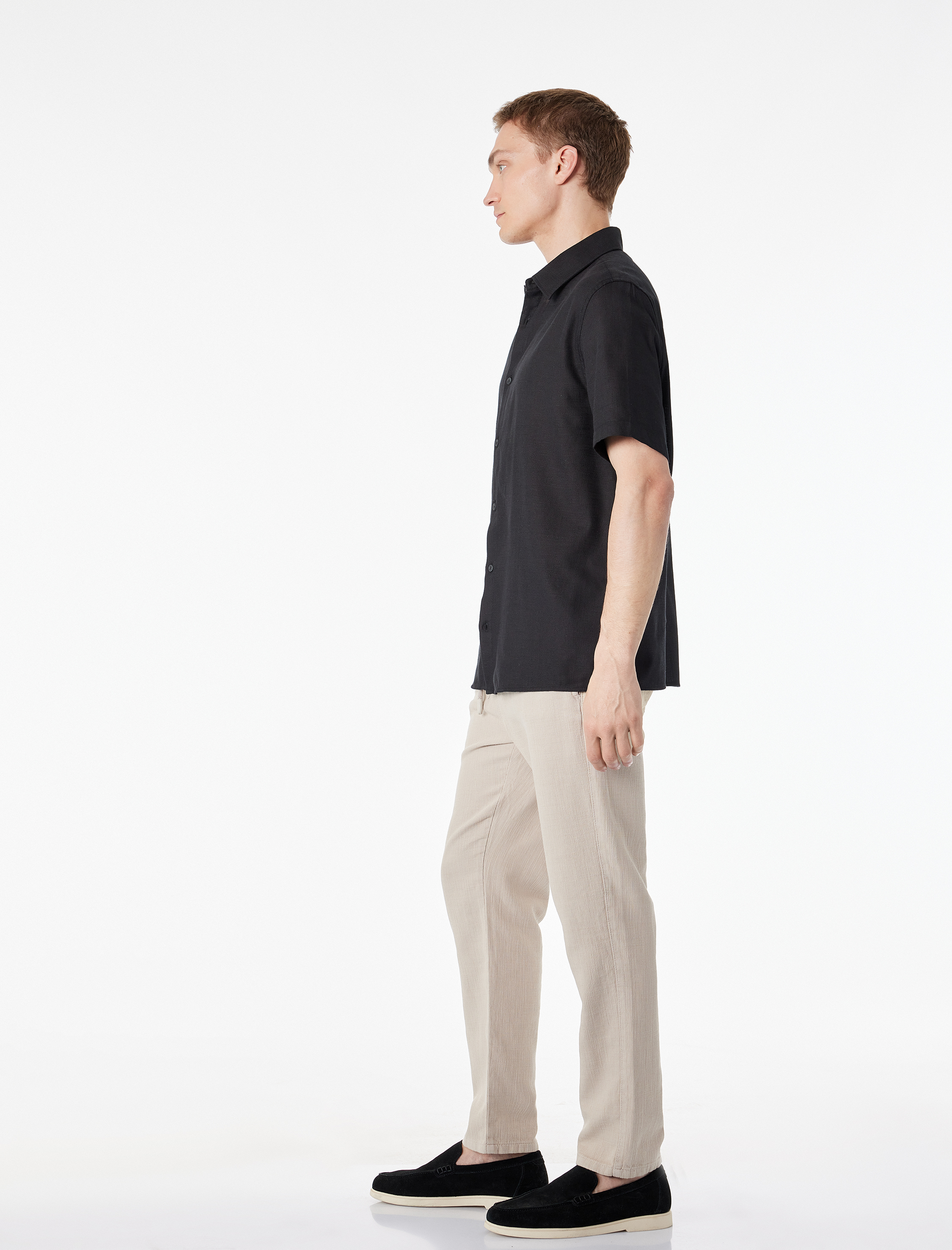   Regular Fit Pamuklu Cepli Beli Bağcıklı Pantolon