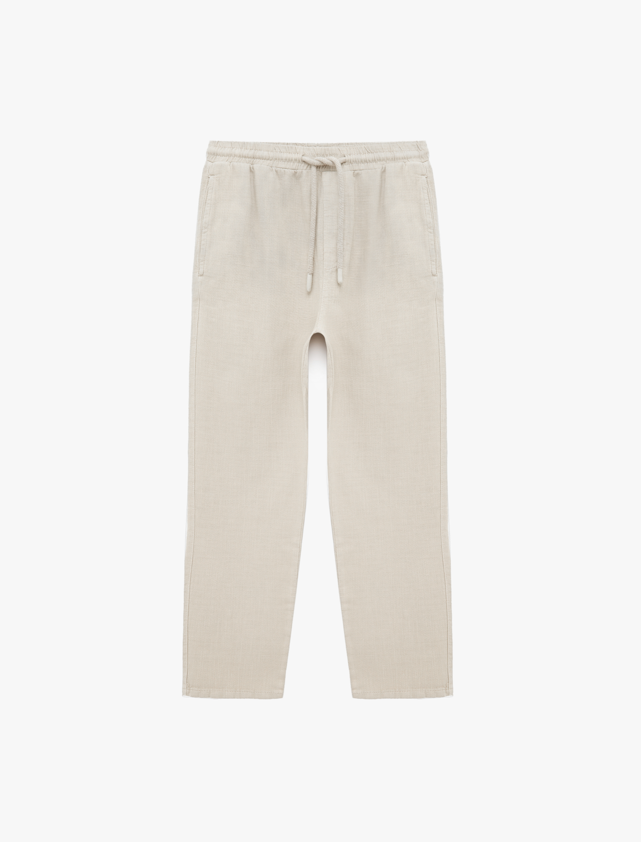   Regular Fit Pamuklu Cepli Beli Bağcıklı Pantolon