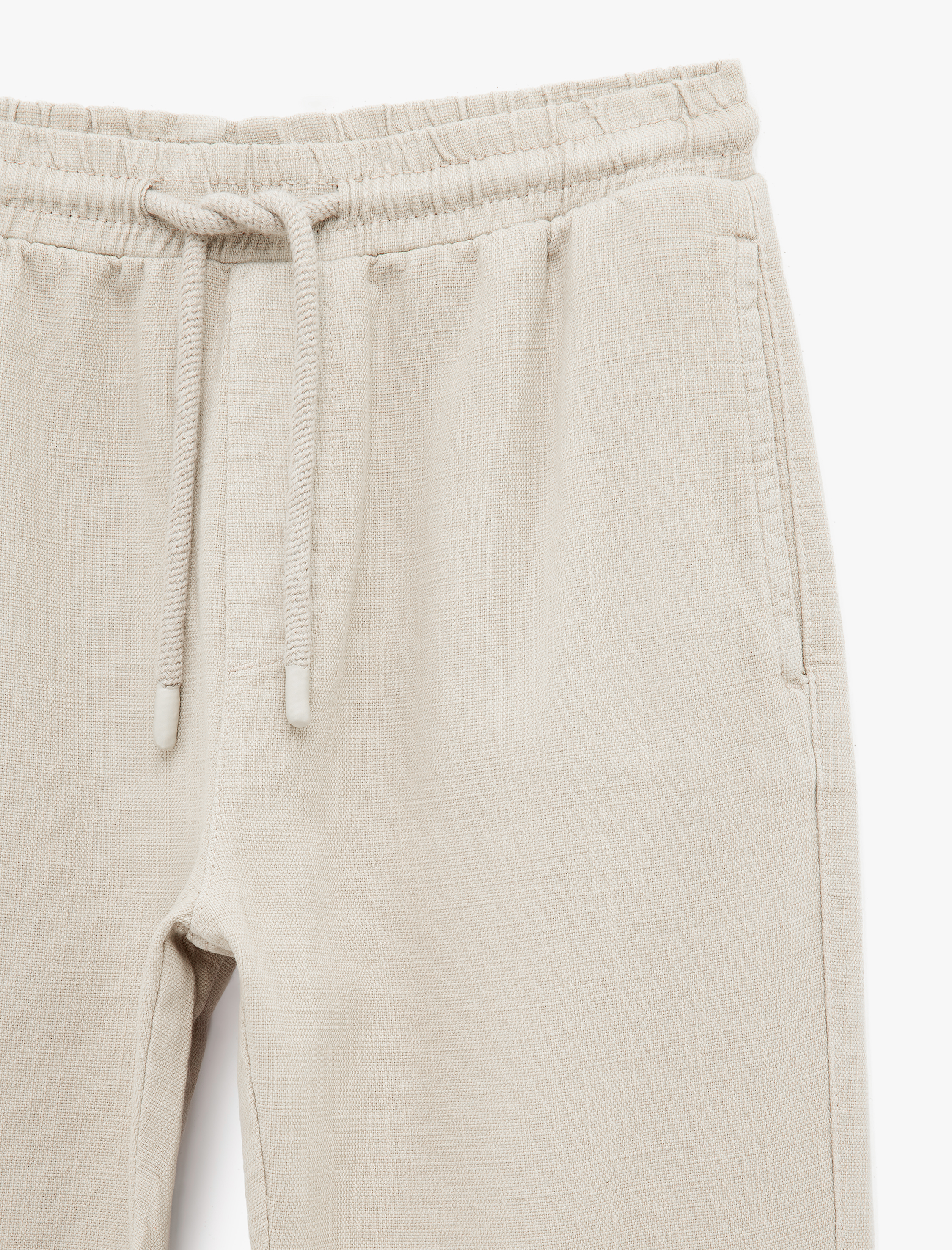   Regular Fit Pamuklu Cepli Beli Bağcıklı Pantolon