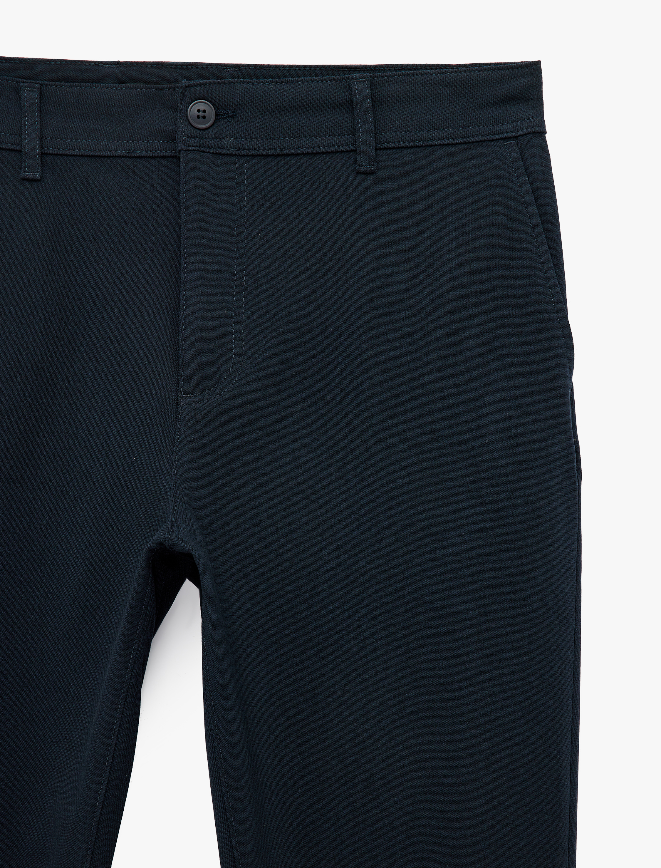   Viskon Karışımlı Cepli Slim Fit Kumaş Pantolon