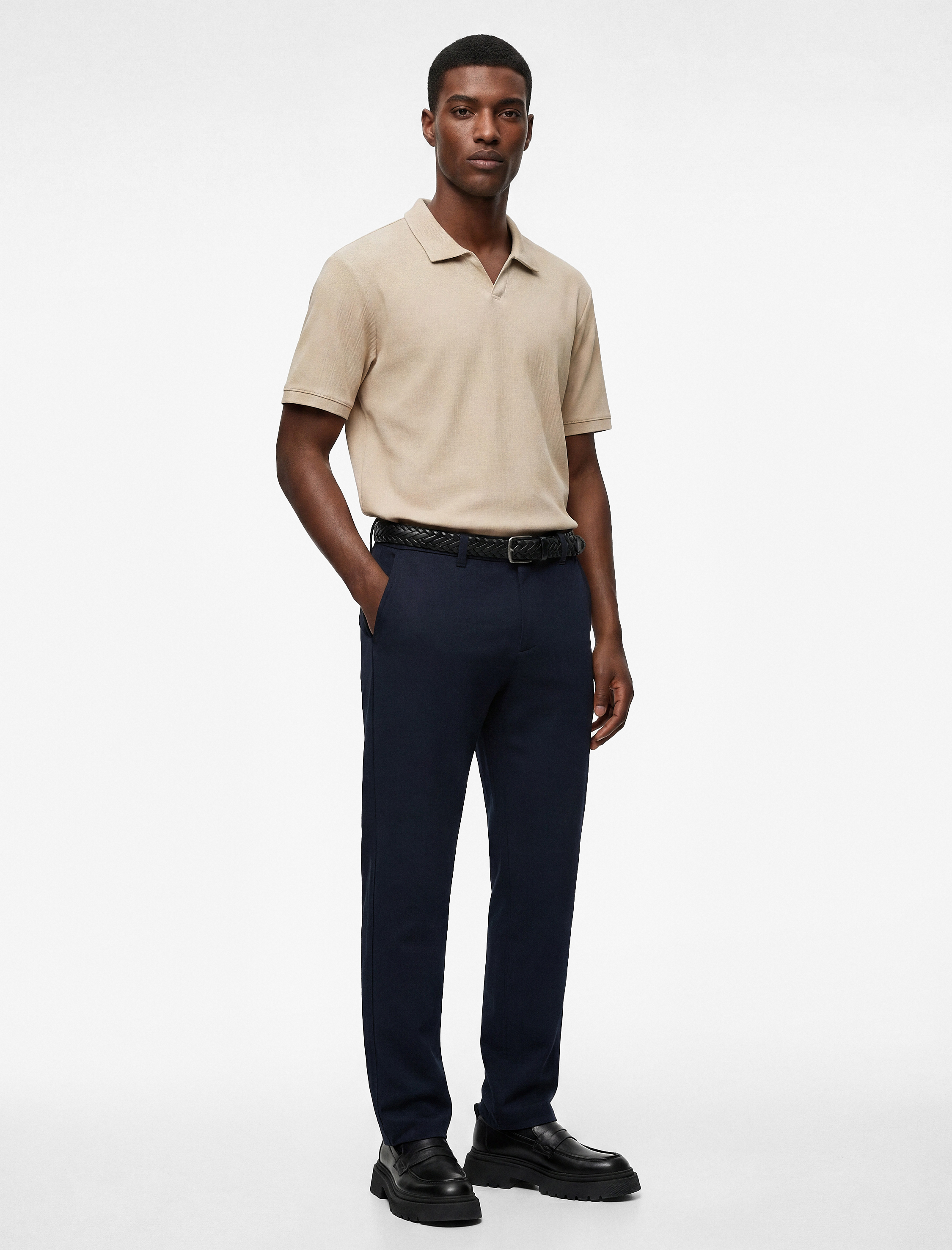   Viskon Karışımlı Cepli Slim Fit Kumaş Pantolon