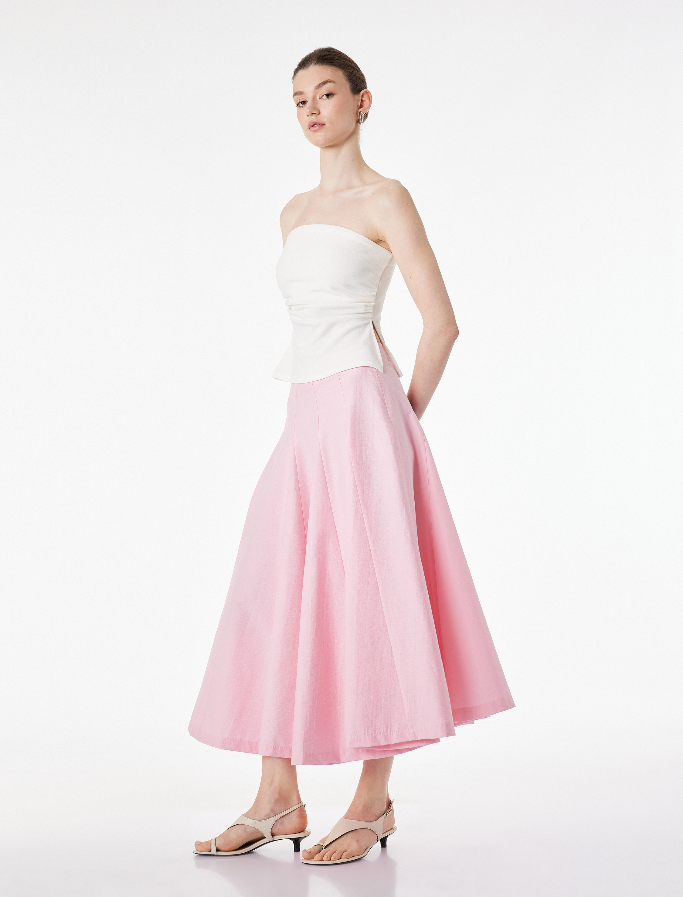   Pamuklu Midi Kloş Etek