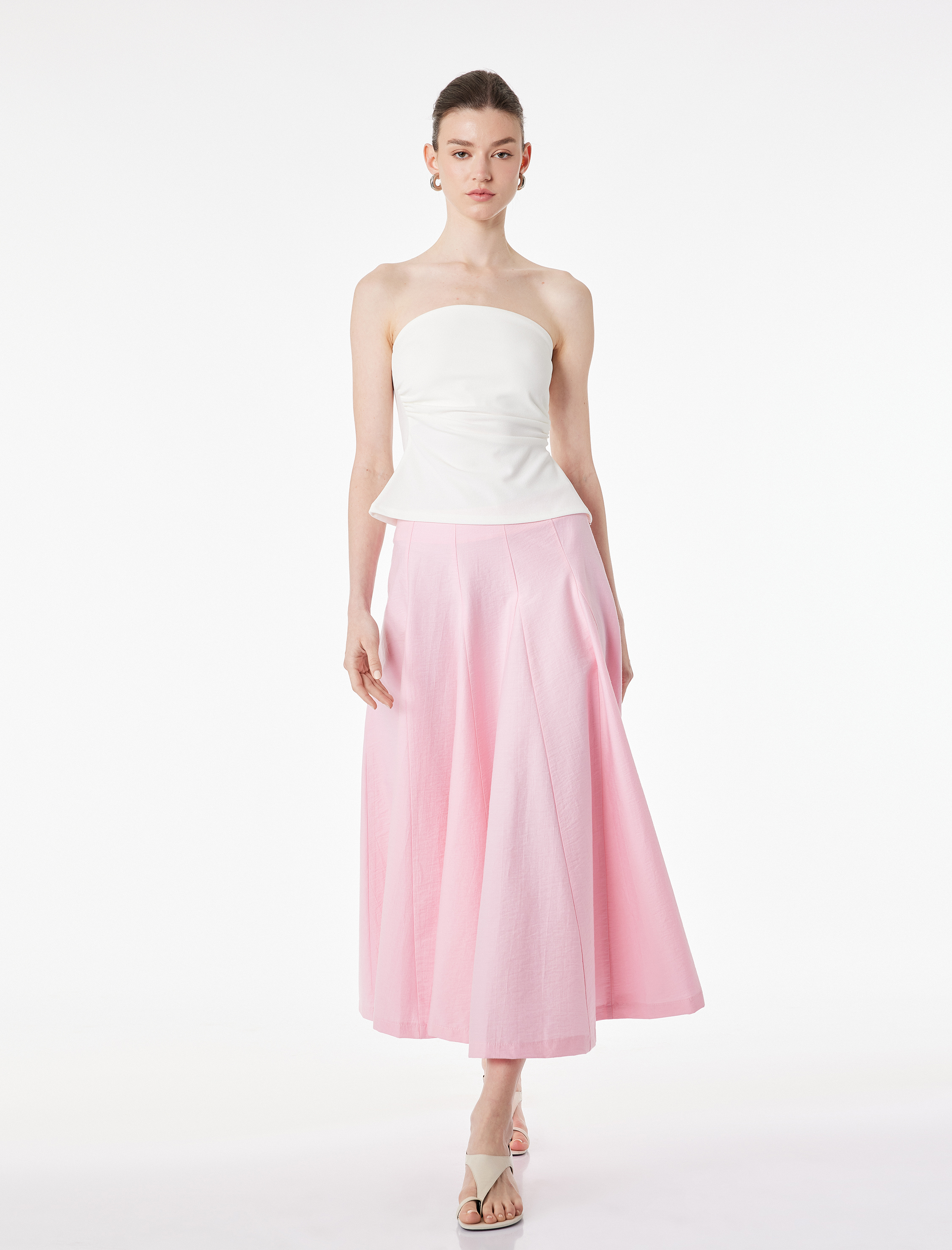   Pamuklu Midi Kloş Etek