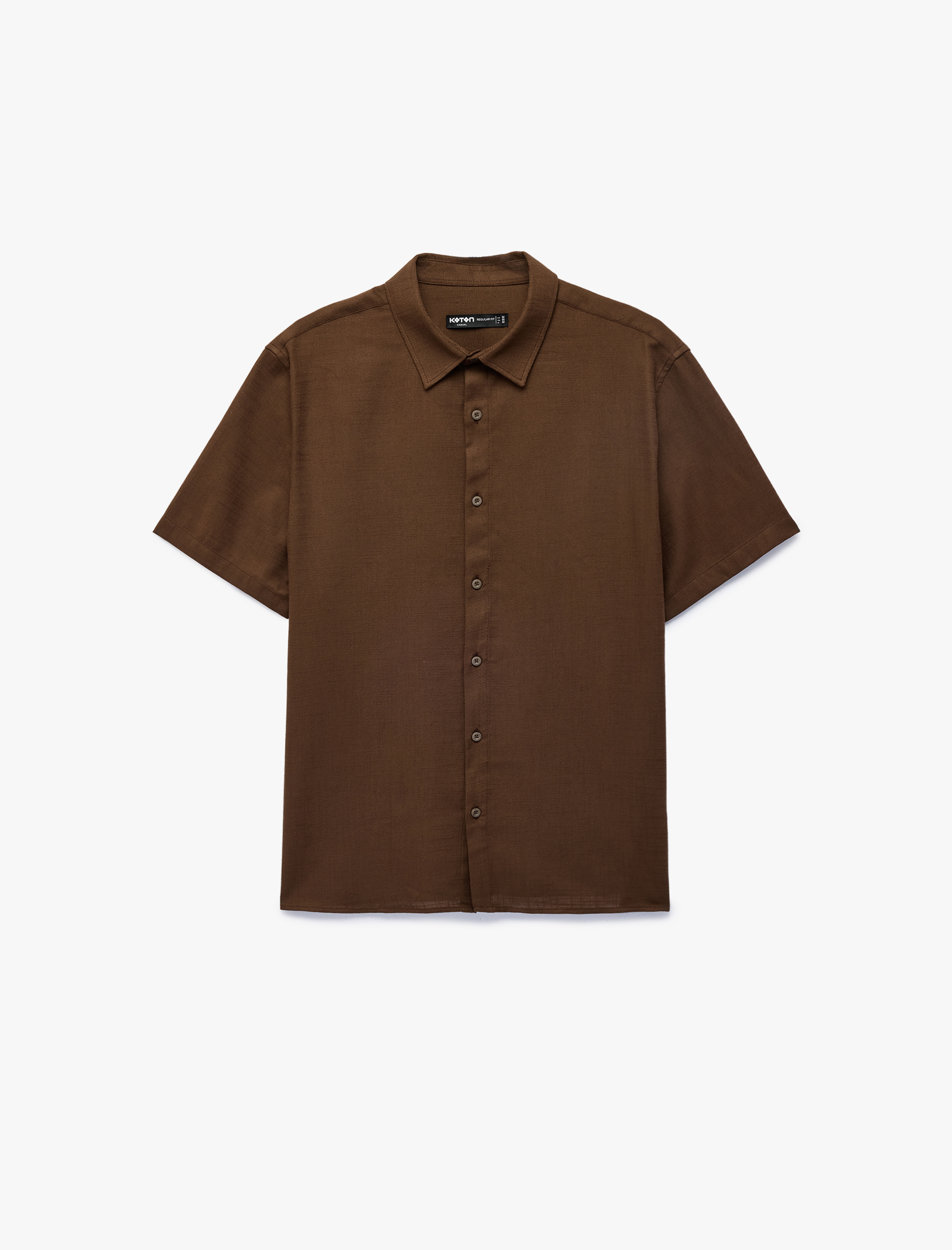   Pamuklu Klasik Yaka Regular Fit Kısa Kollu Gömlek