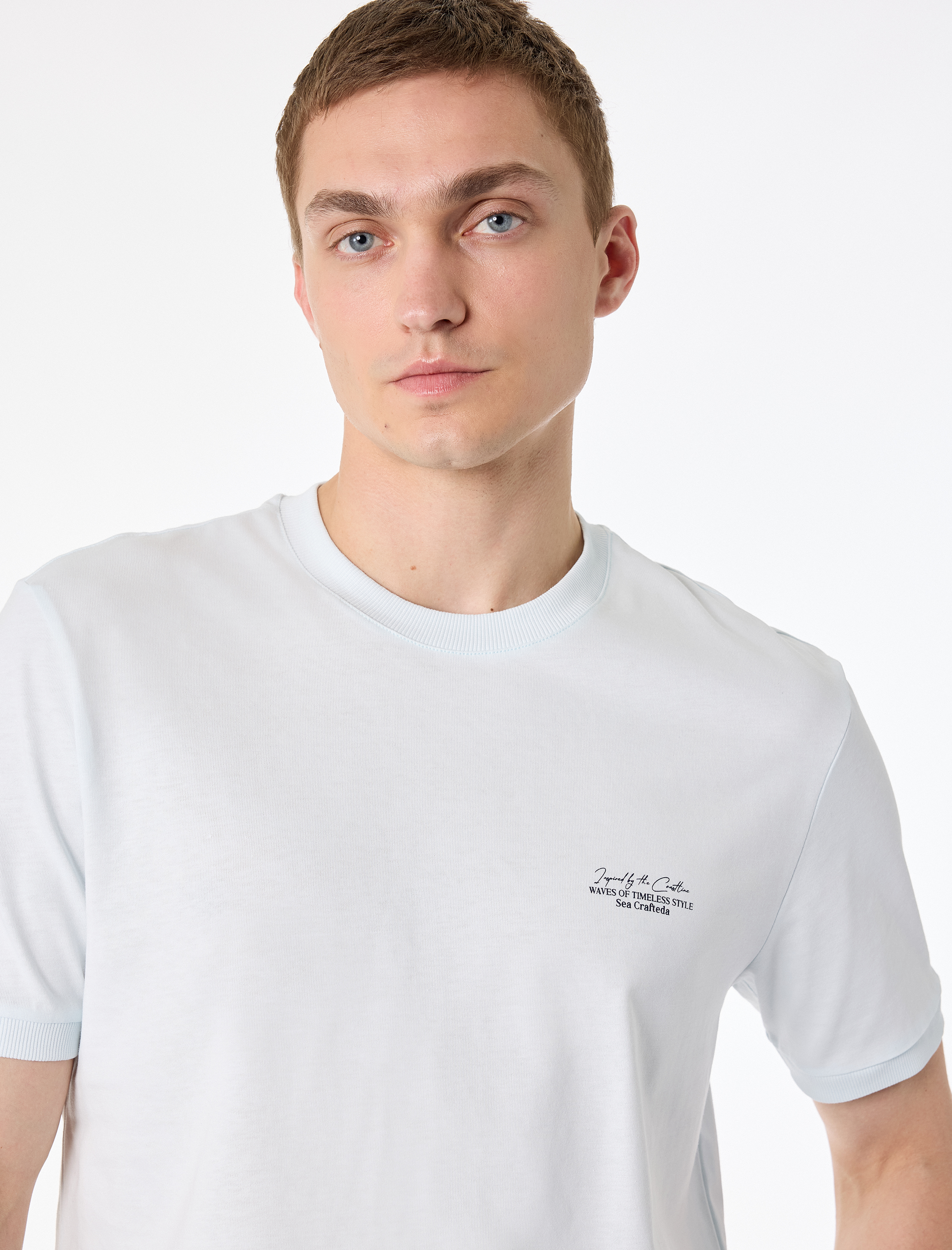   Pamuklu Regular Fit Kısa Kollu Baskılı Bisiklet Yaka Tişört