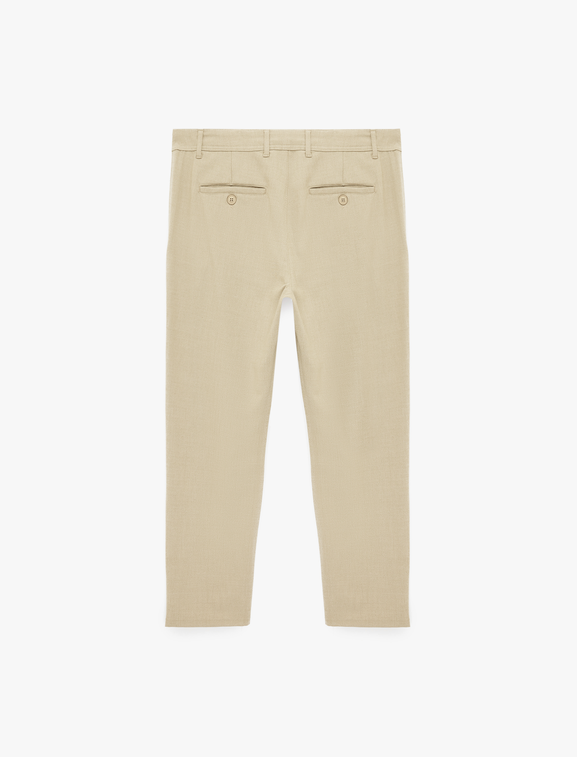   Viskon Karışımlı Cepli Slim Fit Kumaş Pantolon