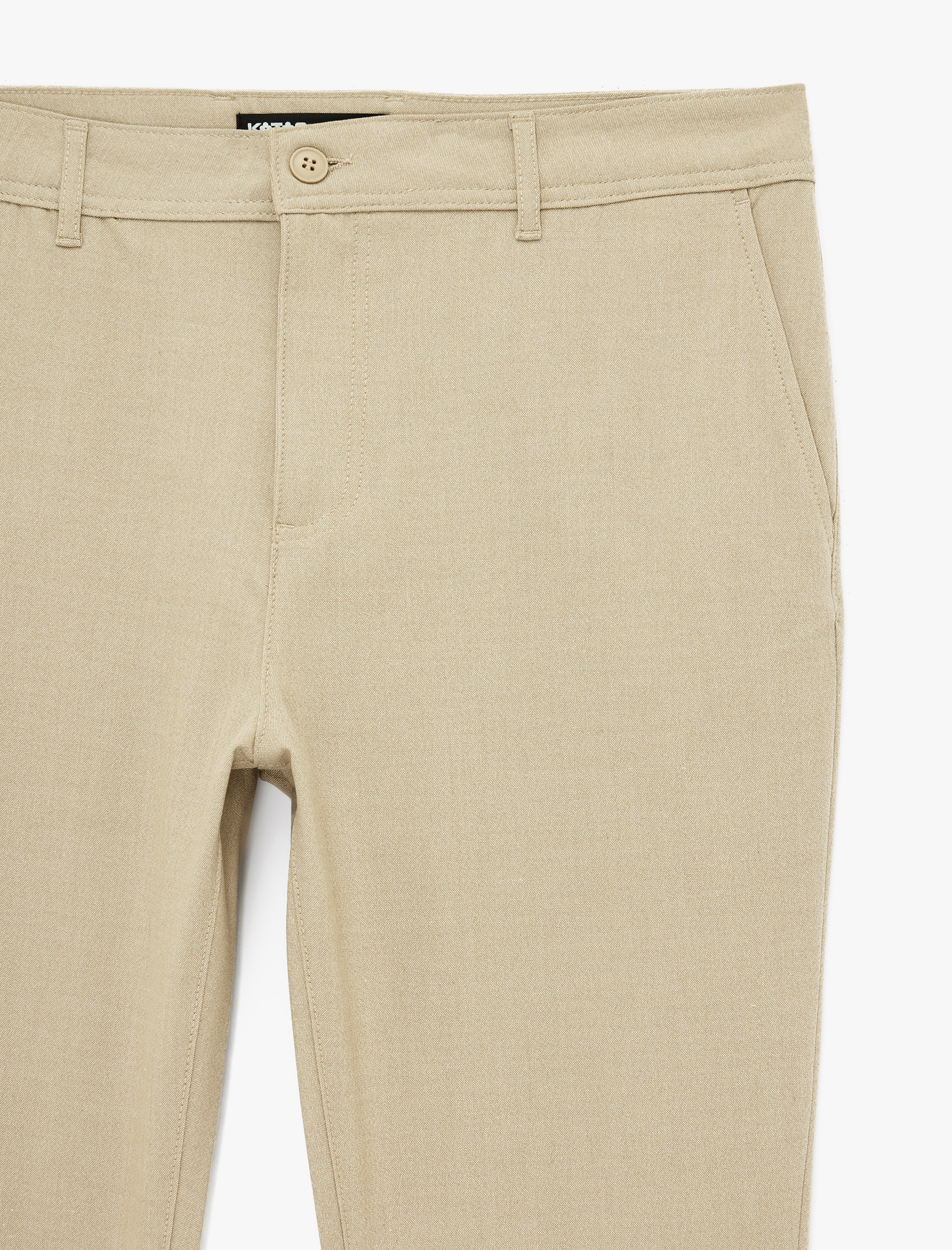   Viskon Karışımlı Cepli Slim Fit Kumaş Pantolon